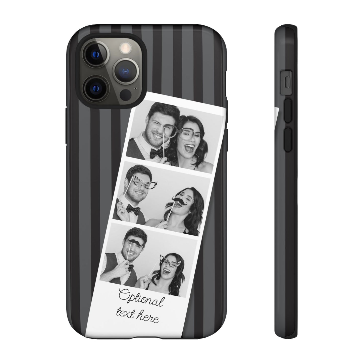 Customisable Three Image Retro Photobooth Design Tough Case for Apple iPhone, Samsung Galaxy and Google Pixel.