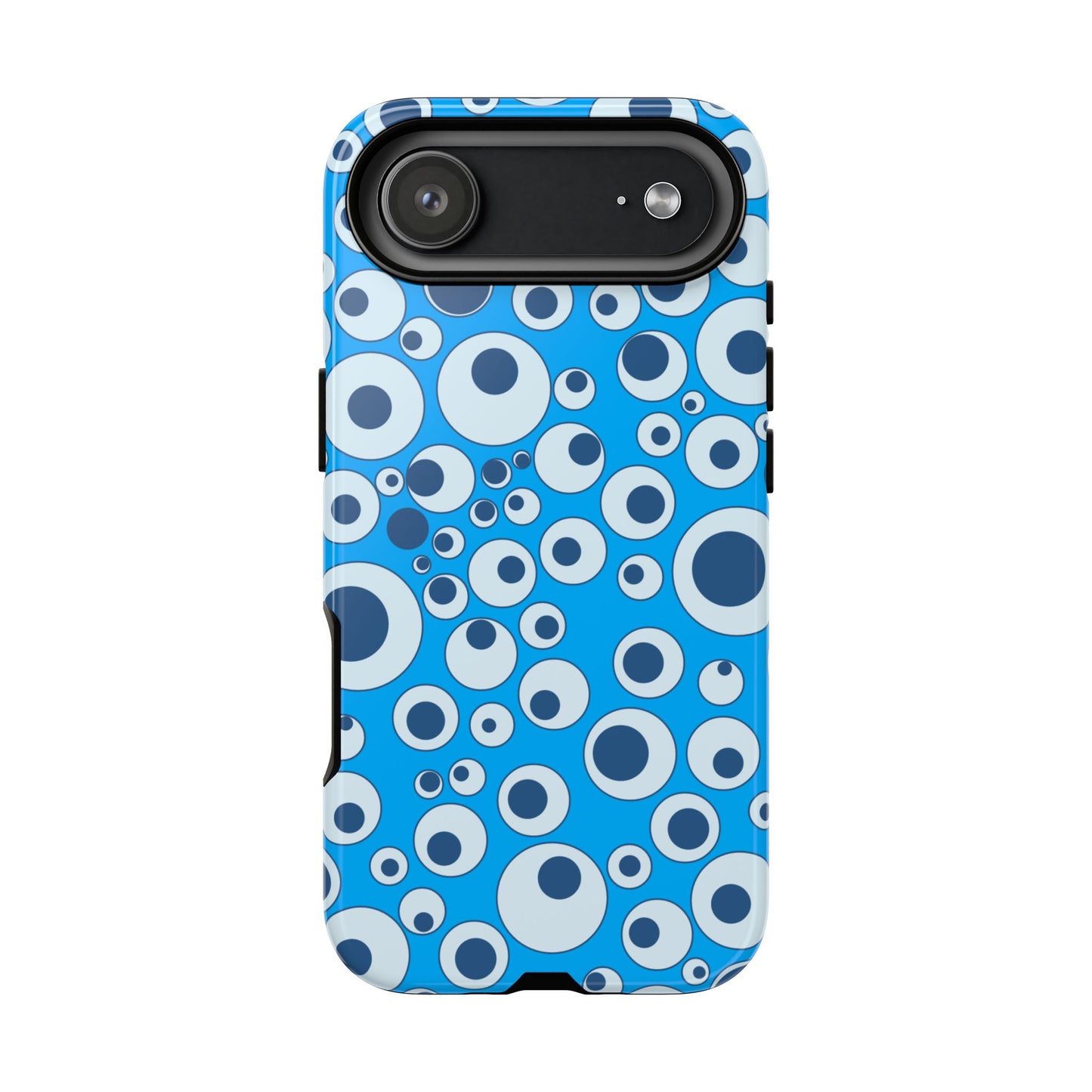 Blue Bubble Pattern Tough Phone Case — Retro Pop Circles Design