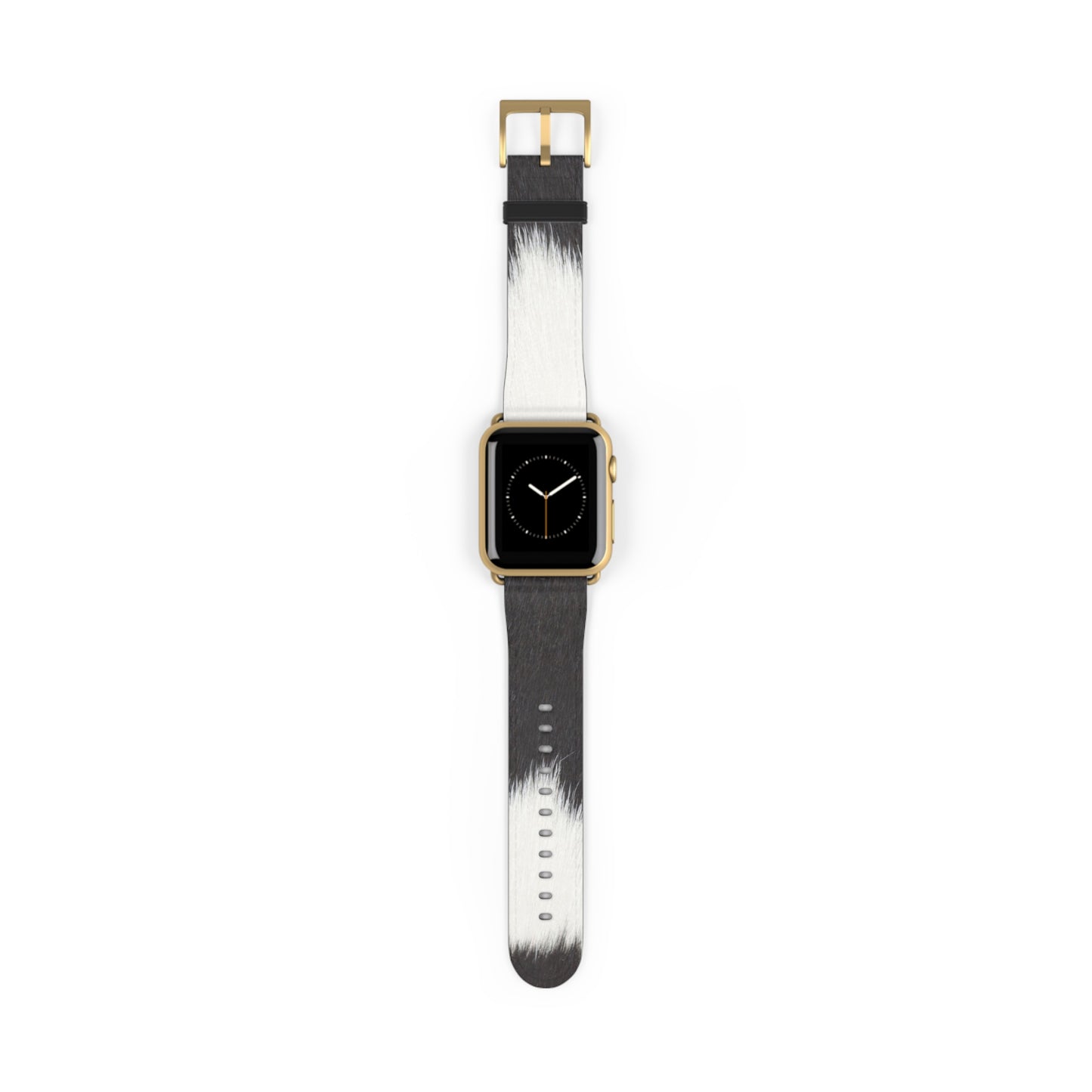 Cow Hide Watch Band for Apple Watch in faux-leather, luxury accessory with stainless steel buckle, everyday wear