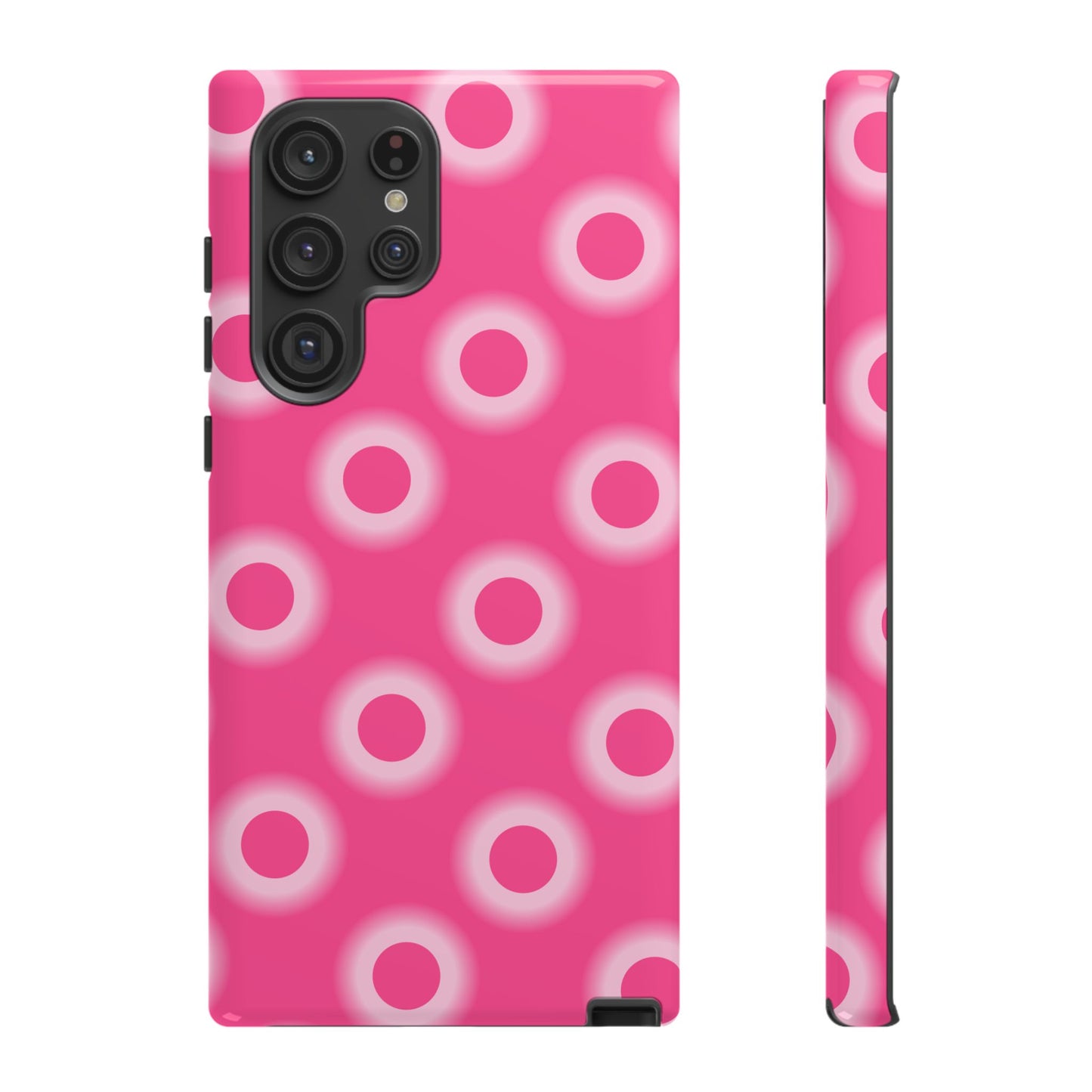 Pink Retro Dot Tough Phone Case