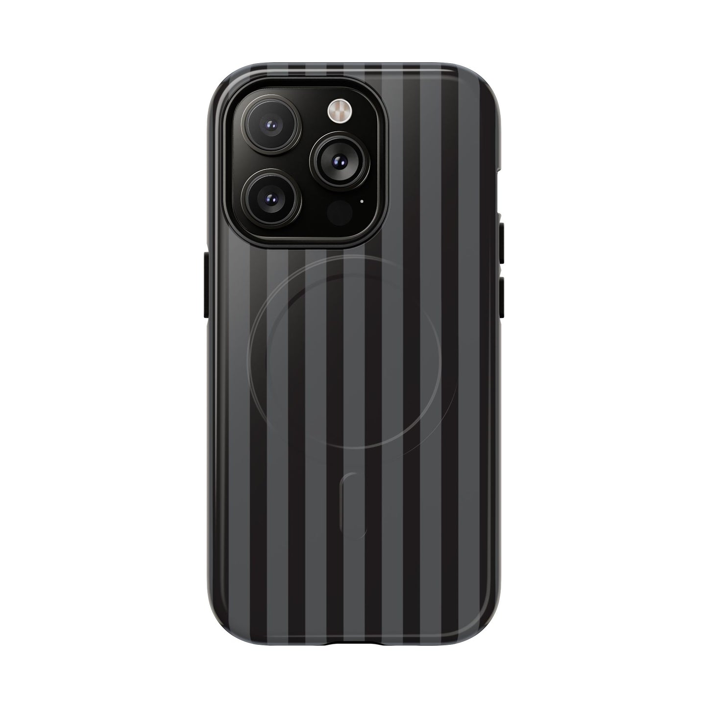 Magnetic Tough Phone Case — Black Stripe Protective Cover