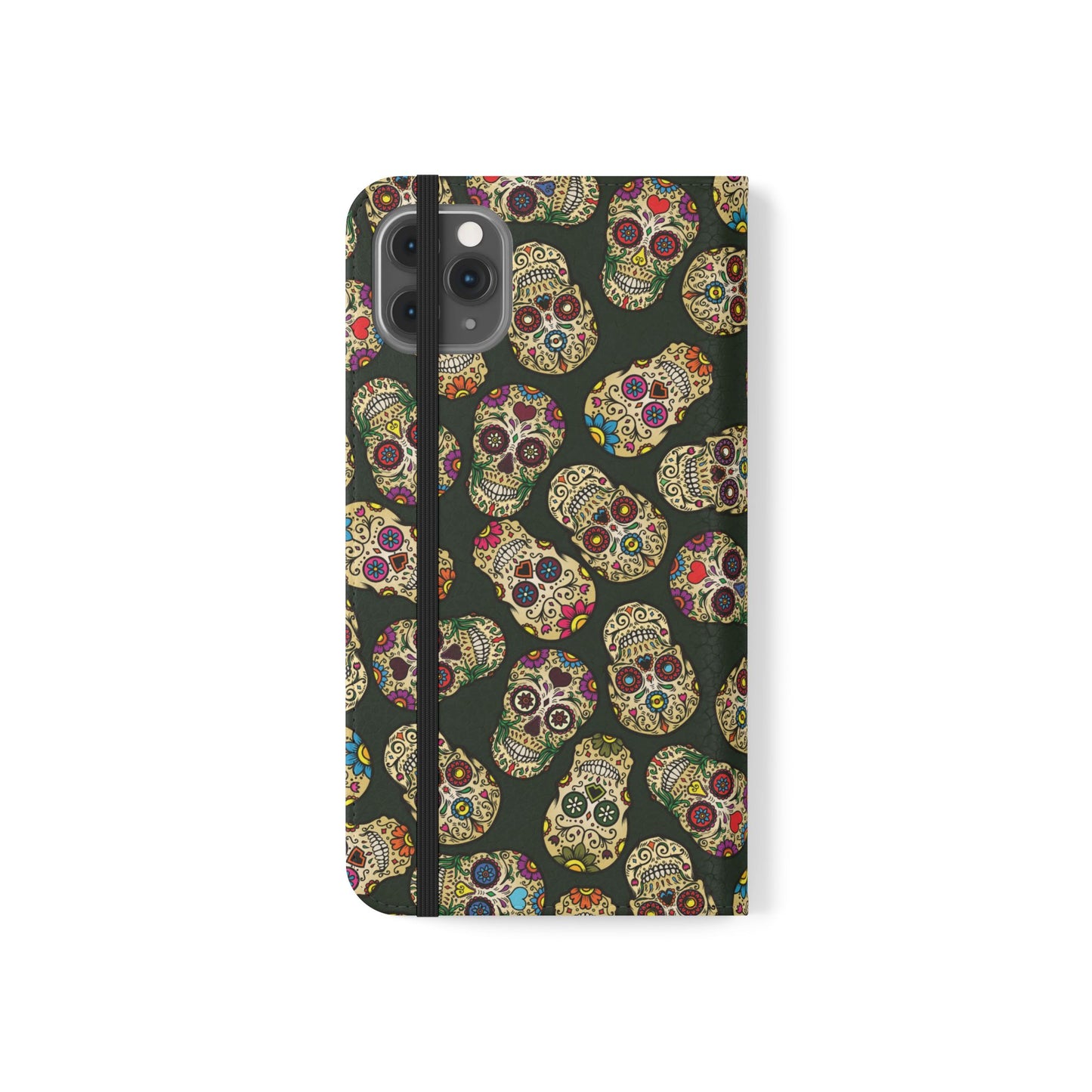 Sugar Skulls Flip Phone Case — Flip Wallet Cover
