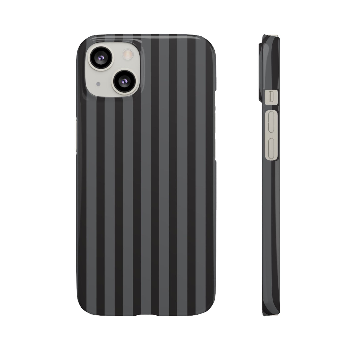 Black Vertical Stripe Snap Phone Case – Slim Protective Cover
