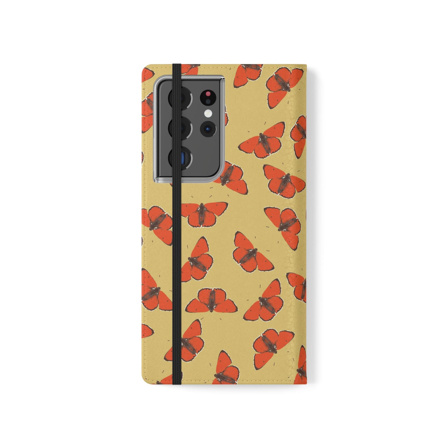 Red Butterflies Flip Phone Case — Flip Wallet Cover