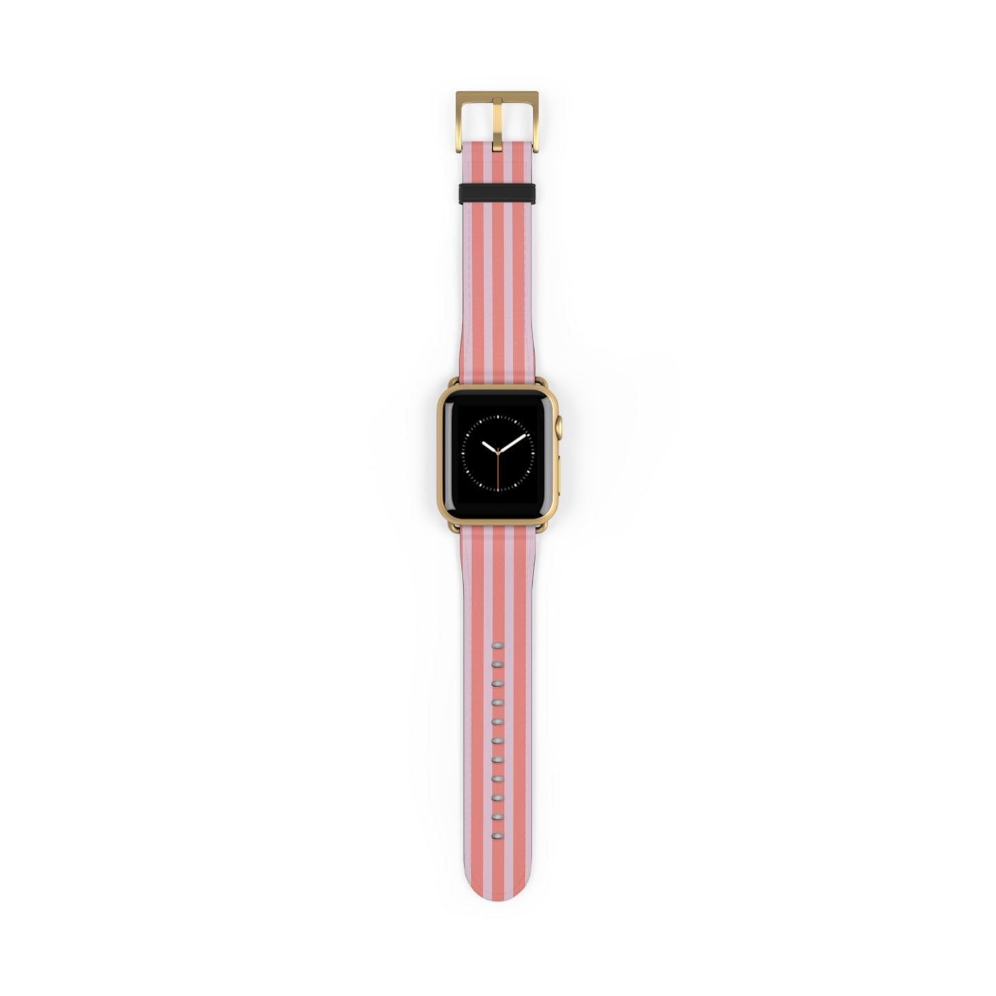 Pink Striped Silicone Watch Band – Slim Fashion Apple Watch Strap