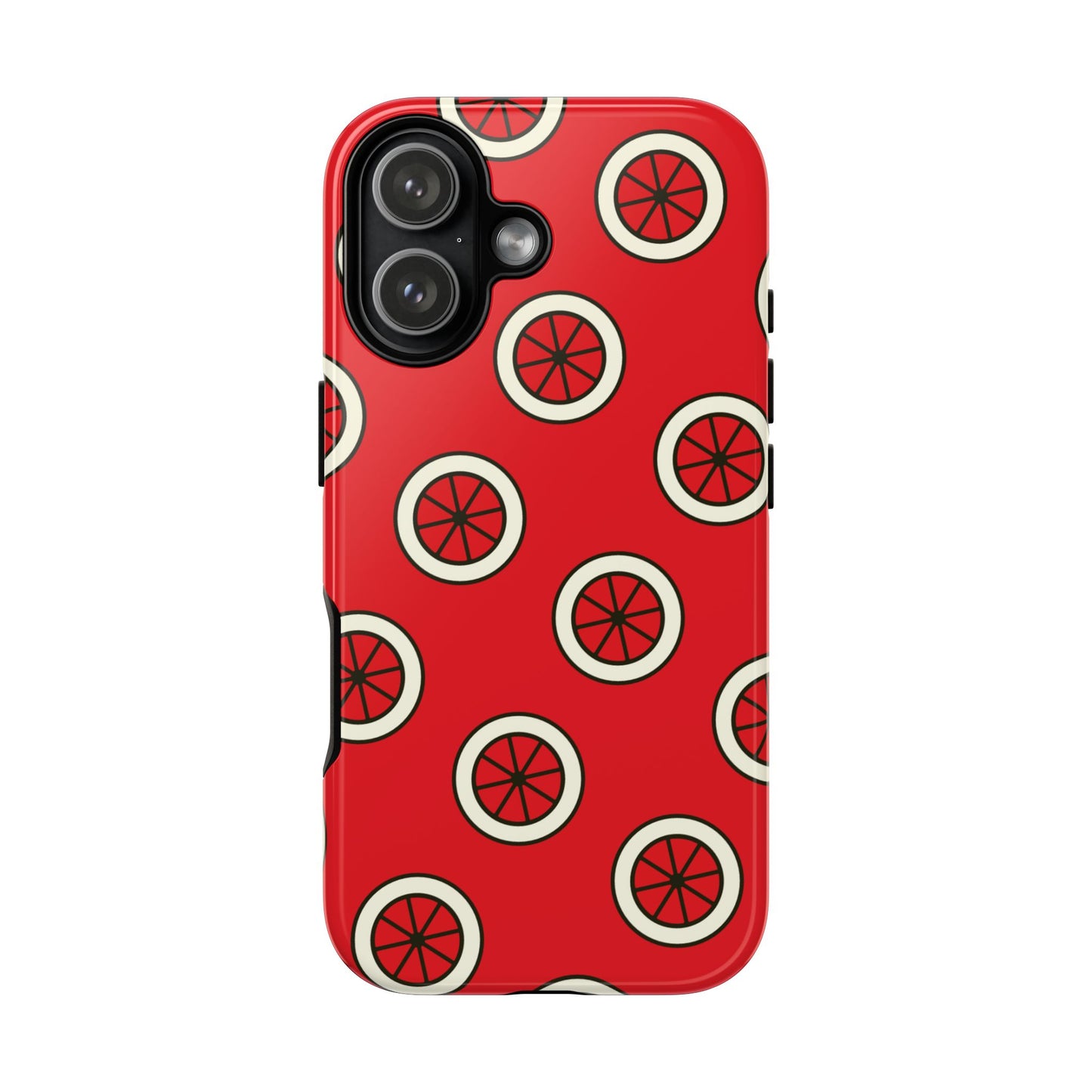 Red Citrus Pattern Phone Case — Protective Tough Phone Cover