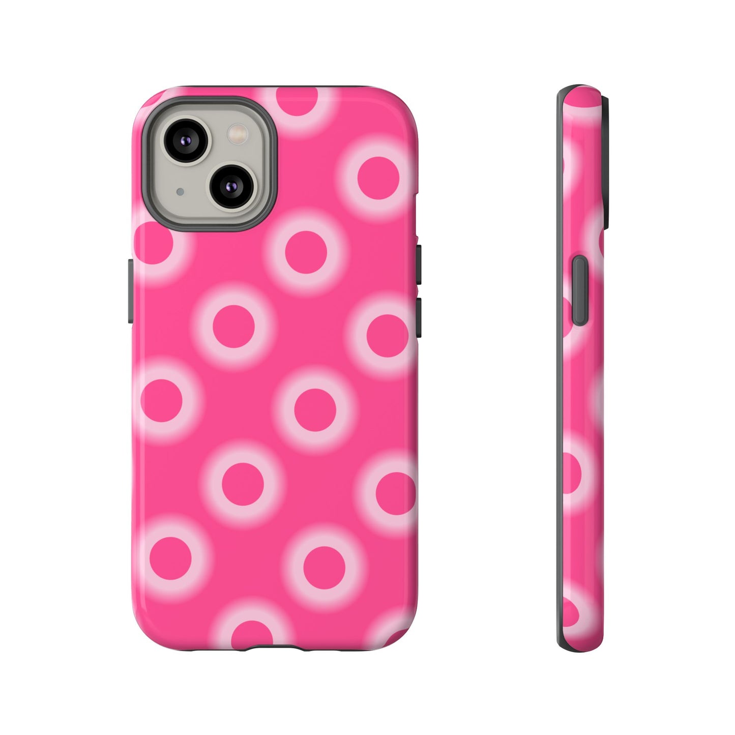 Pink Retro Dot Tough Phone Case