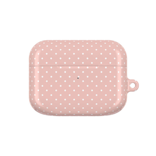 Pastel Pink Polka Dot AirPod Case — Classic Pastel Pink Polka Dot Protective Cover