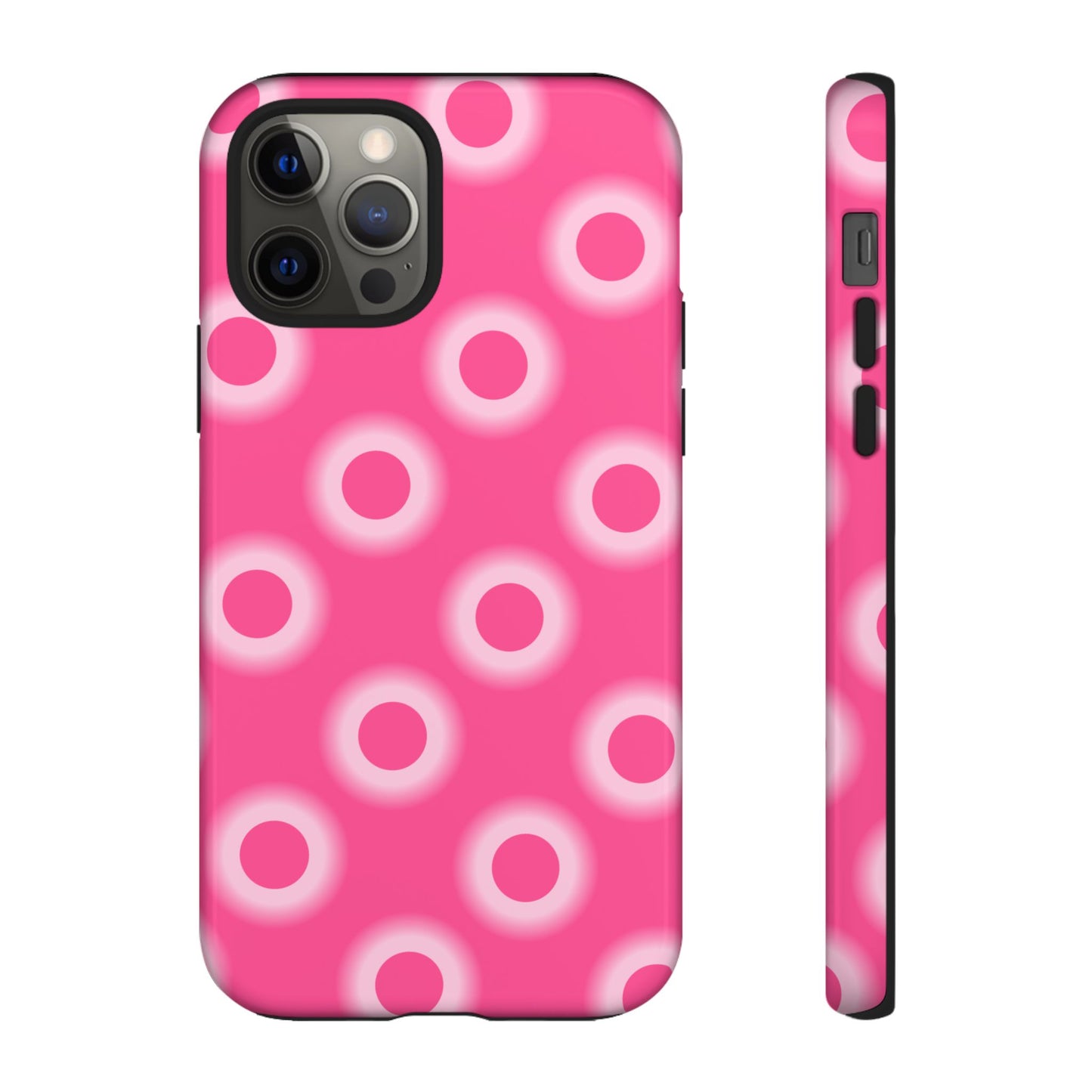 Pink Retro Dot Tough Phone Case
