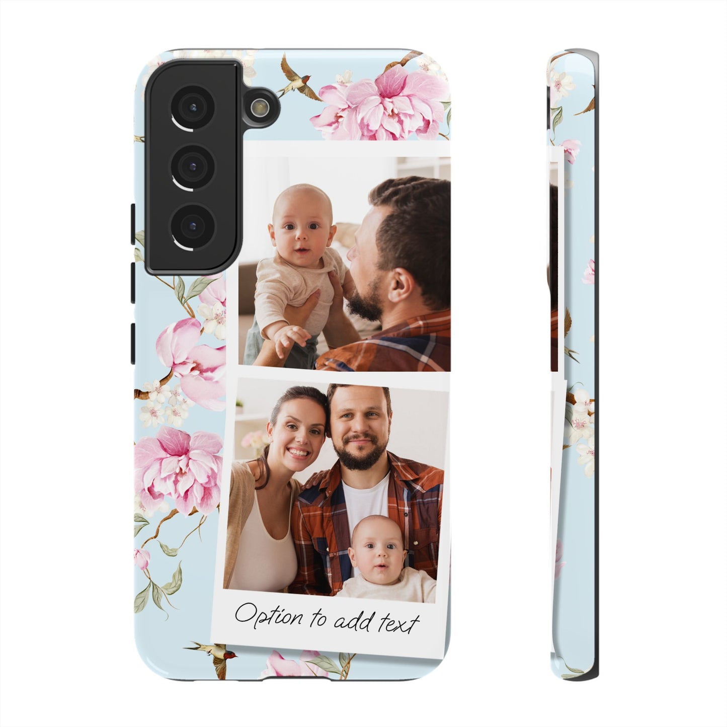 Two image Personalised Floral Photo Collage Tough Case — Personalised Family Phone Case