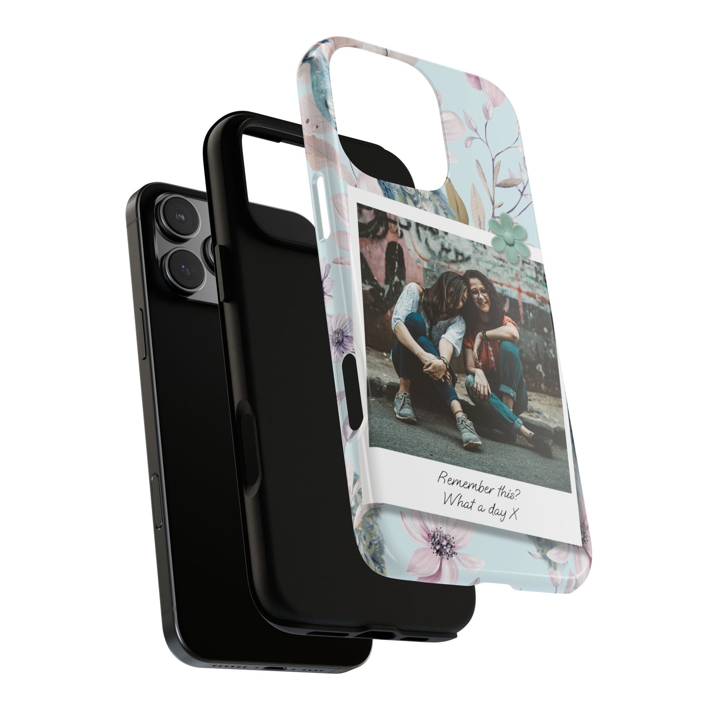 Single Image Personalised Floral Photo Tough Case for Apple iPhone, Samsung Galaxy and Google Pixel.