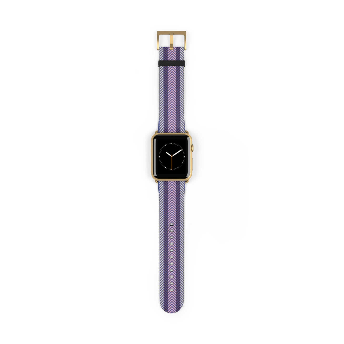 Purple Striped Silicone Watch Band – Sleek Casual Apple Watch Strap