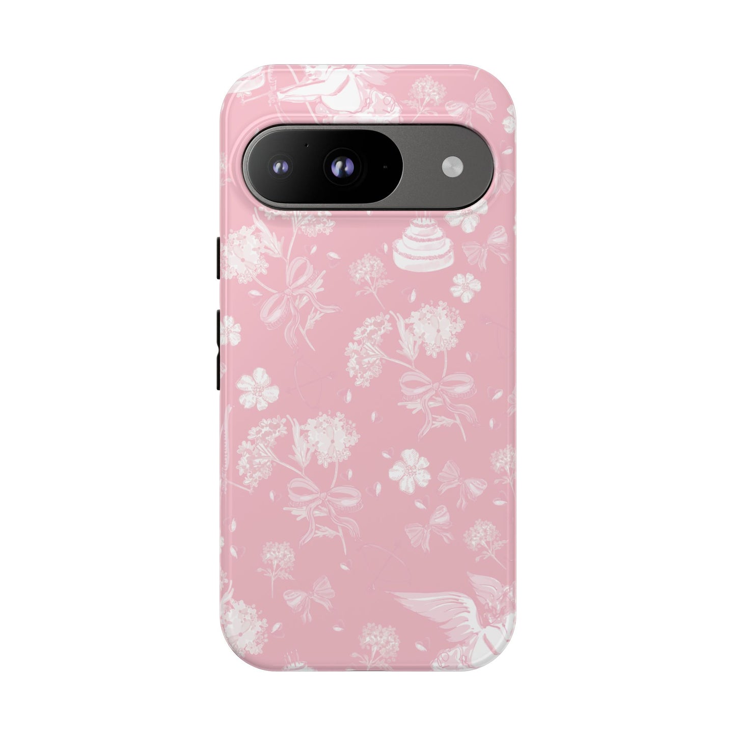 Floral Pink Tough Phone Case – Lightweight Protective Cover
