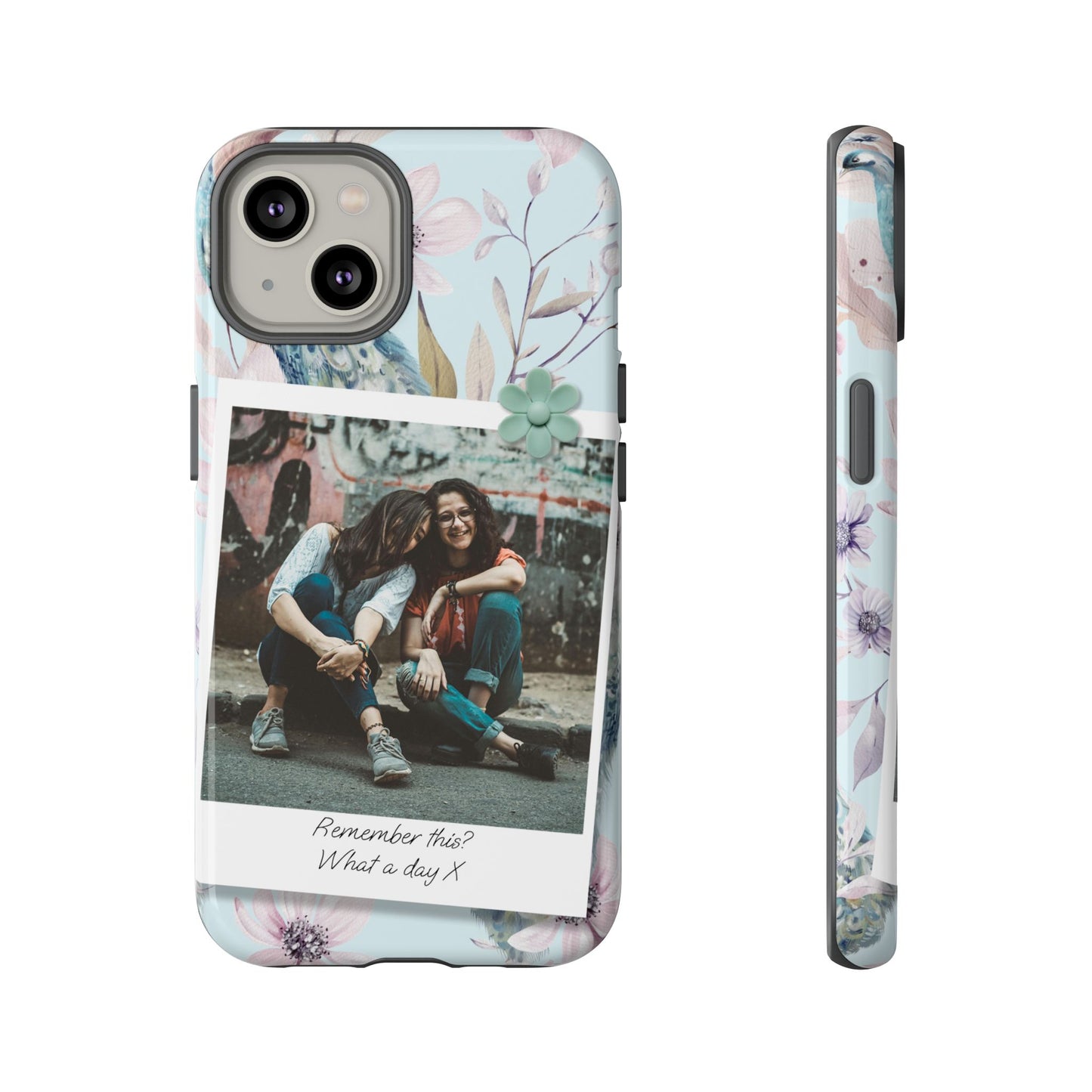 Single Image Personalised Floral Photo Tough Case for Apple iPhone, Samsung Galaxy and Google Pixel.