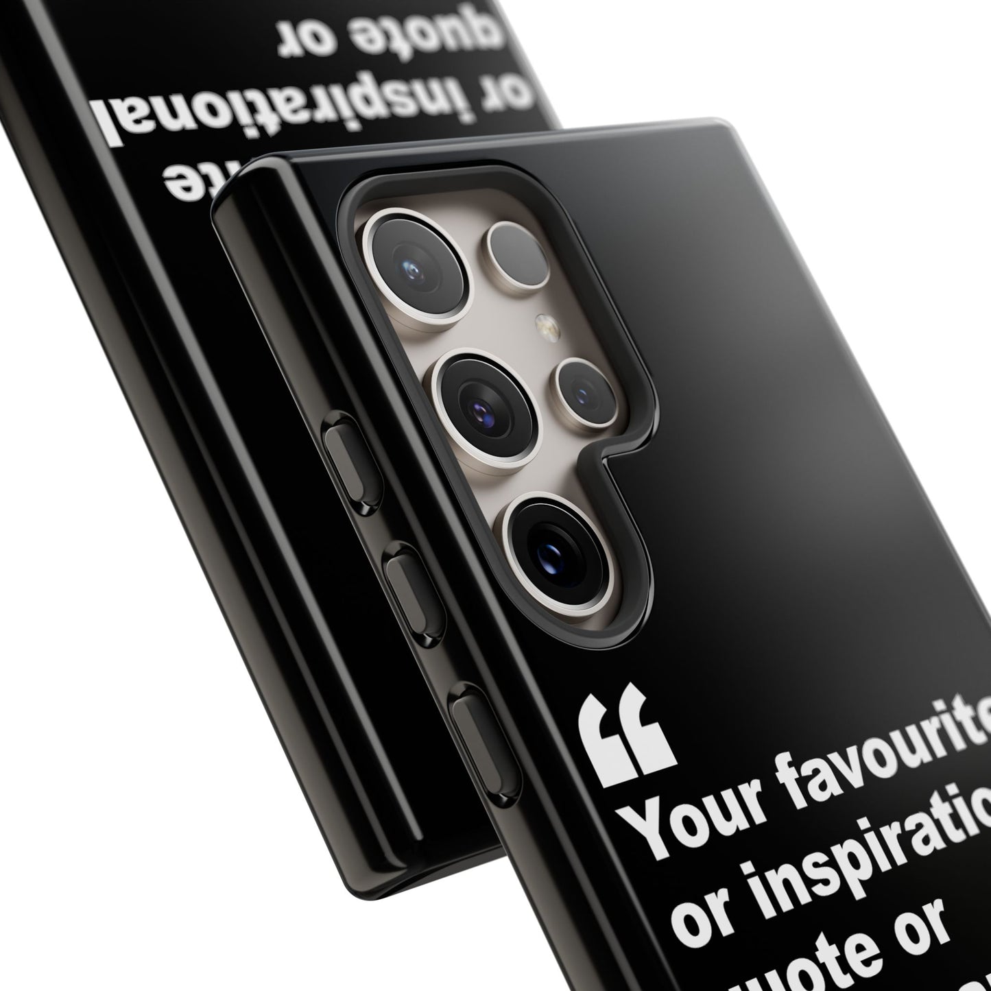 Personalised Inspirational Quote Tough Phone Case — Customizable Text Design