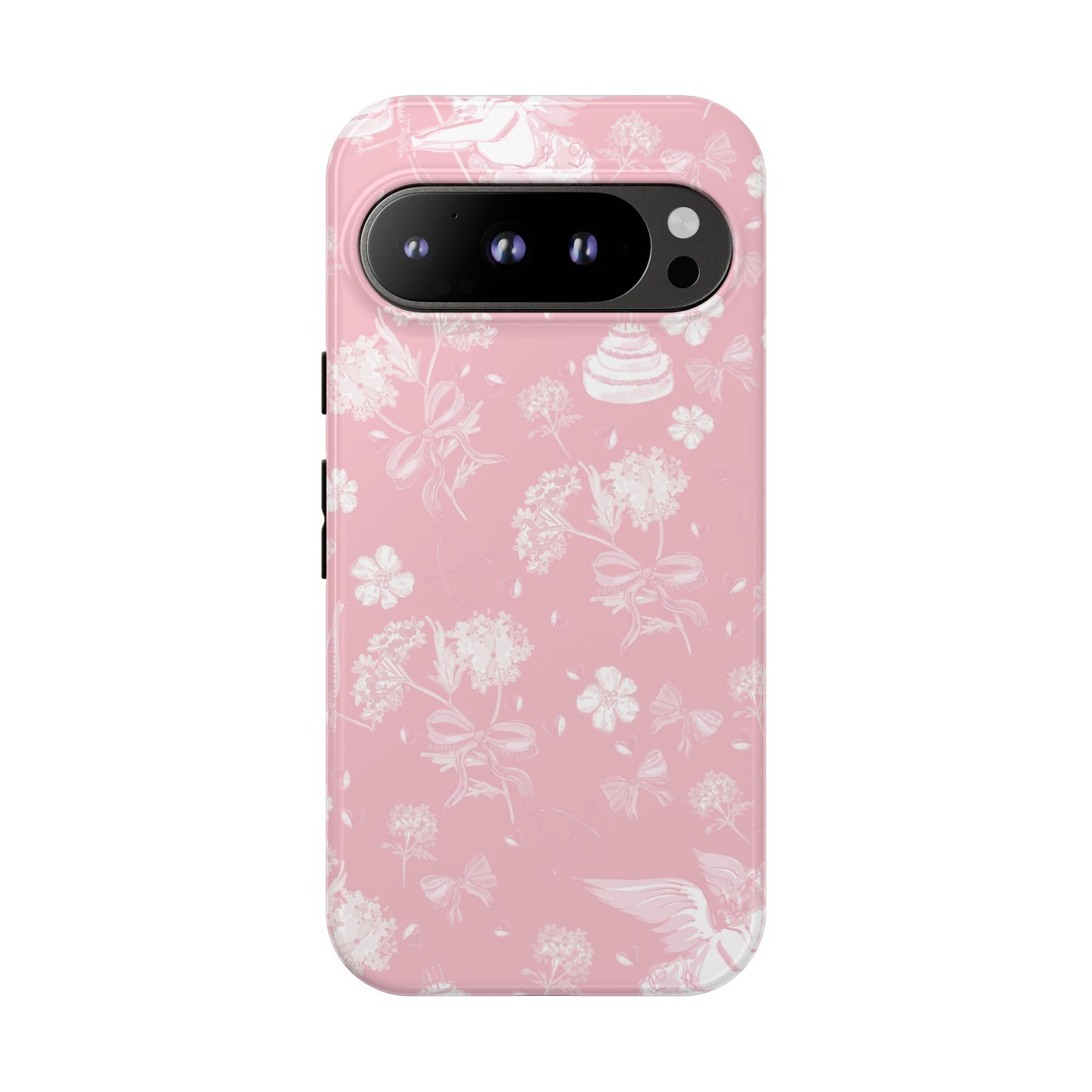 Floral Pink Tough Phone Case – Lightweight Protective Cover