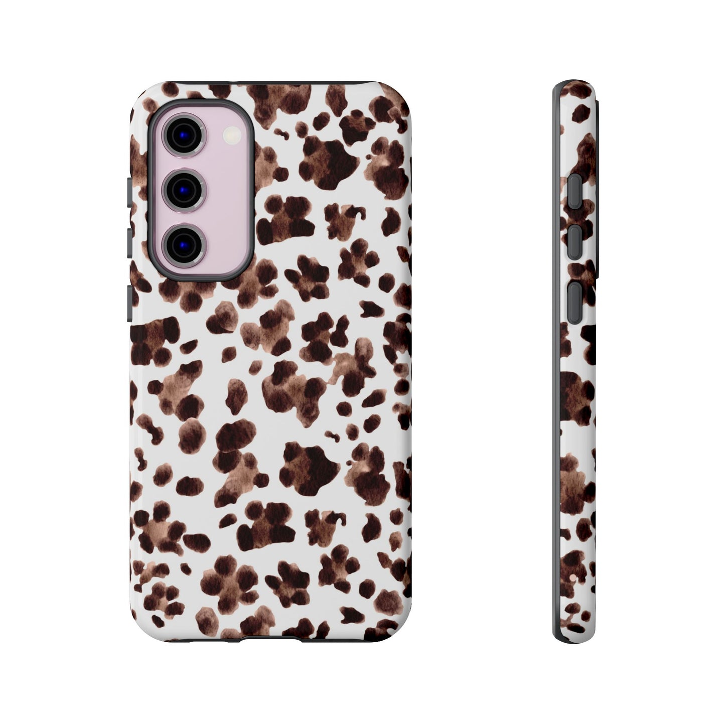 Brown Cowhide Print Phone Case — Tough Protective iPhone Cover