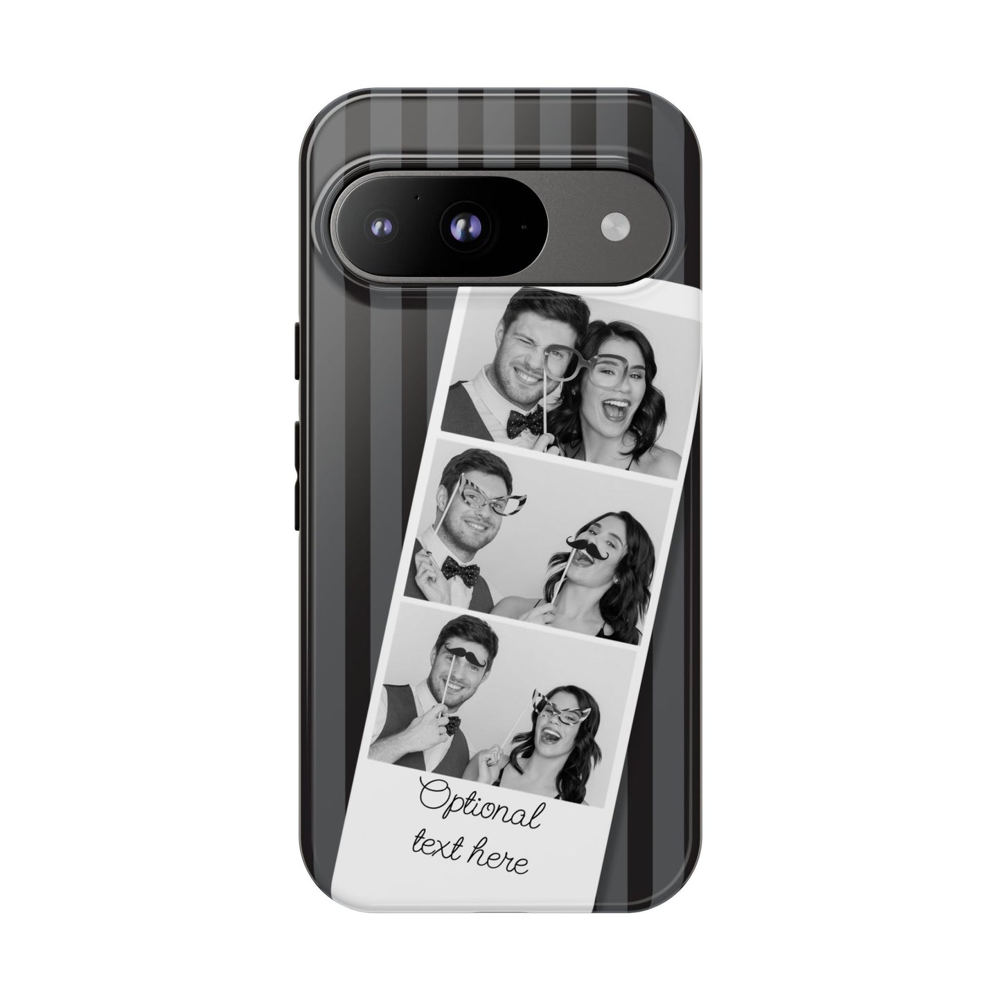 Customisable Three Image Retro Photobooth Design Tough Case for Apple iPhone, Samsung Galaxy and Google Pixel.