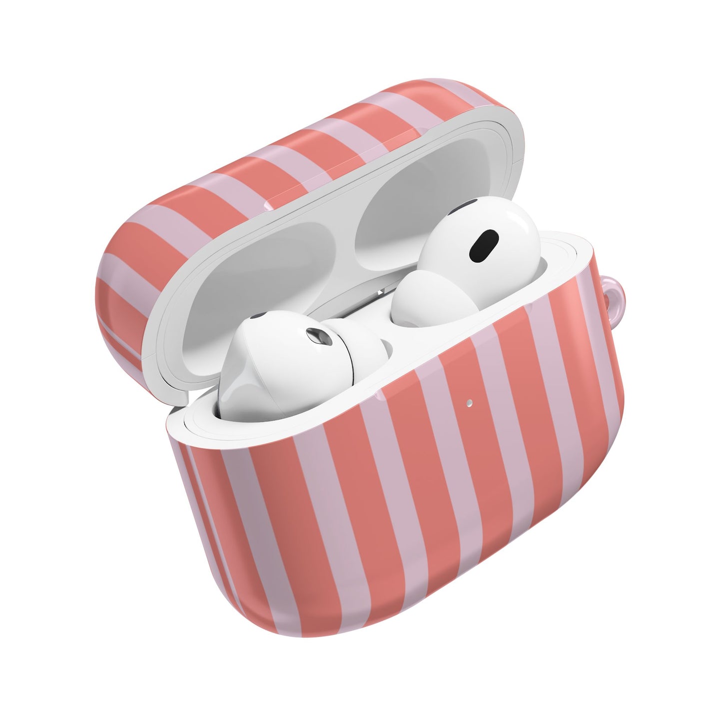 Striped Coral AirPod Case — Pink & Coral Protective Cover