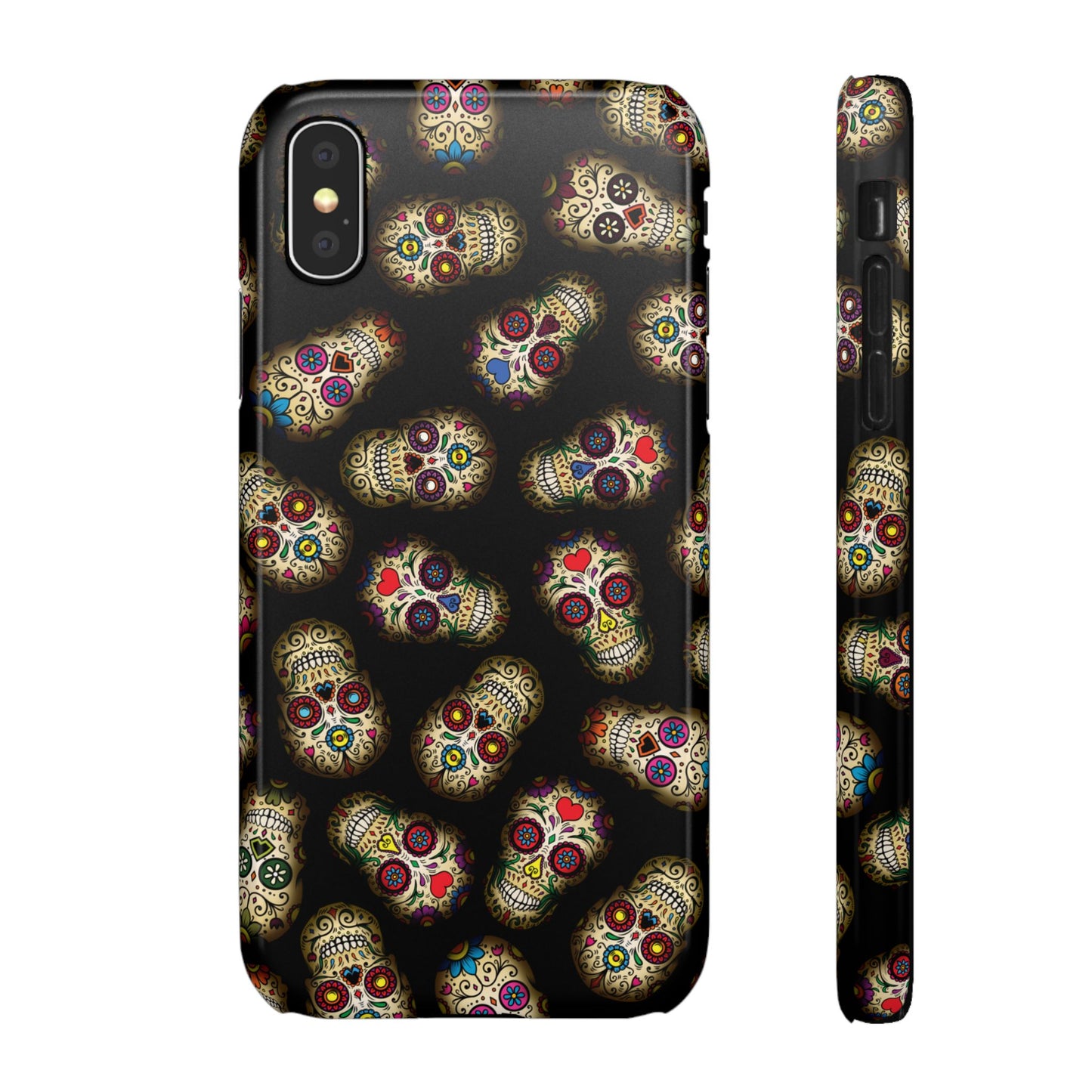 Sugar Skull — Day of the Dead Floral Slim Case for Apple iPhone, Samsung Galaxy and Google Pixel.