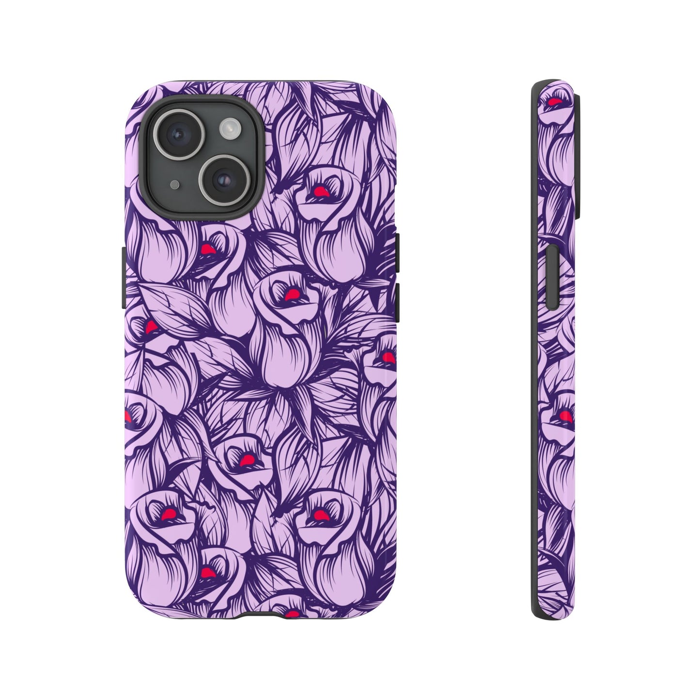 Botanical Floral Purple Rose Phone Case