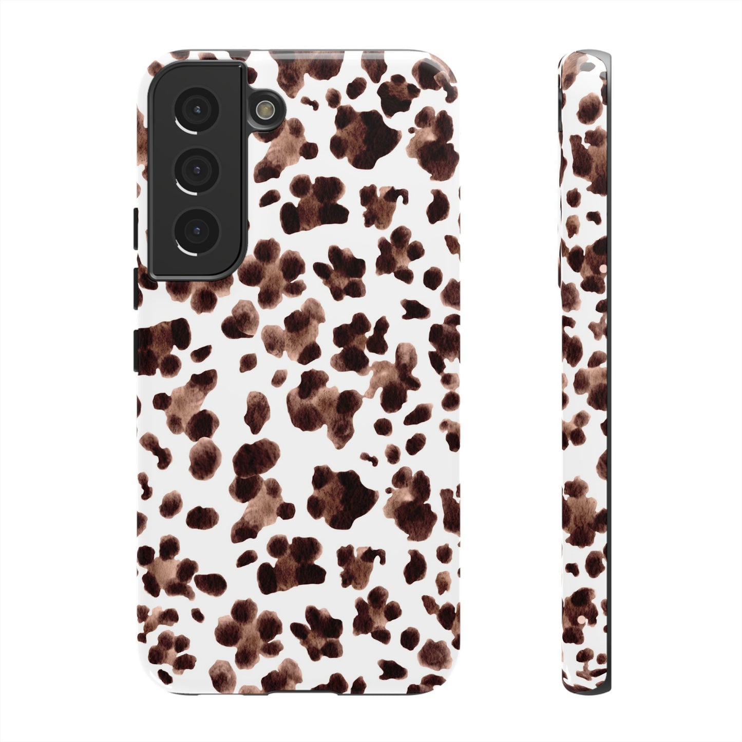 Brown Cowhide Print Phone Case — Tough Protective iPhone Cover