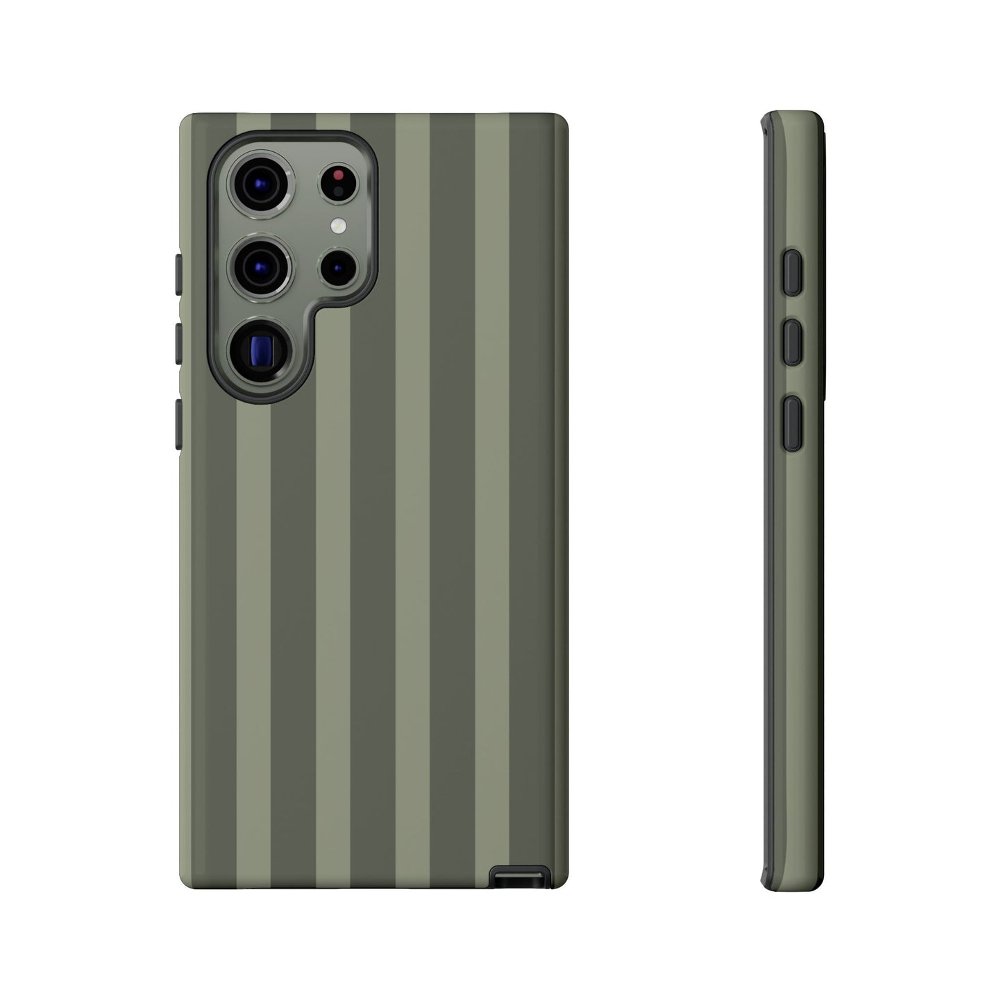 Olive Striped Tough Phone Case — Durable Military-Inspired Protective Cover