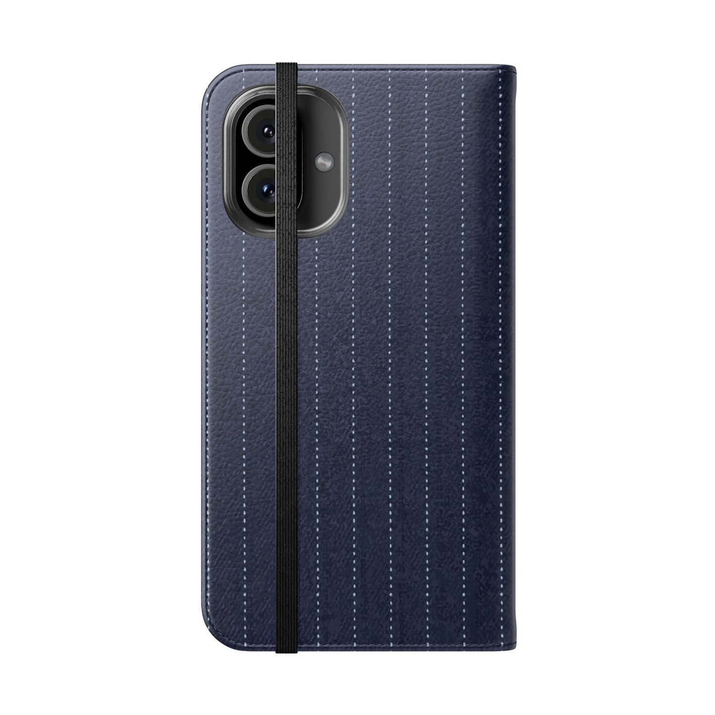 Pinstripe Flip Phone Case — Wallet Folio with Card Slots