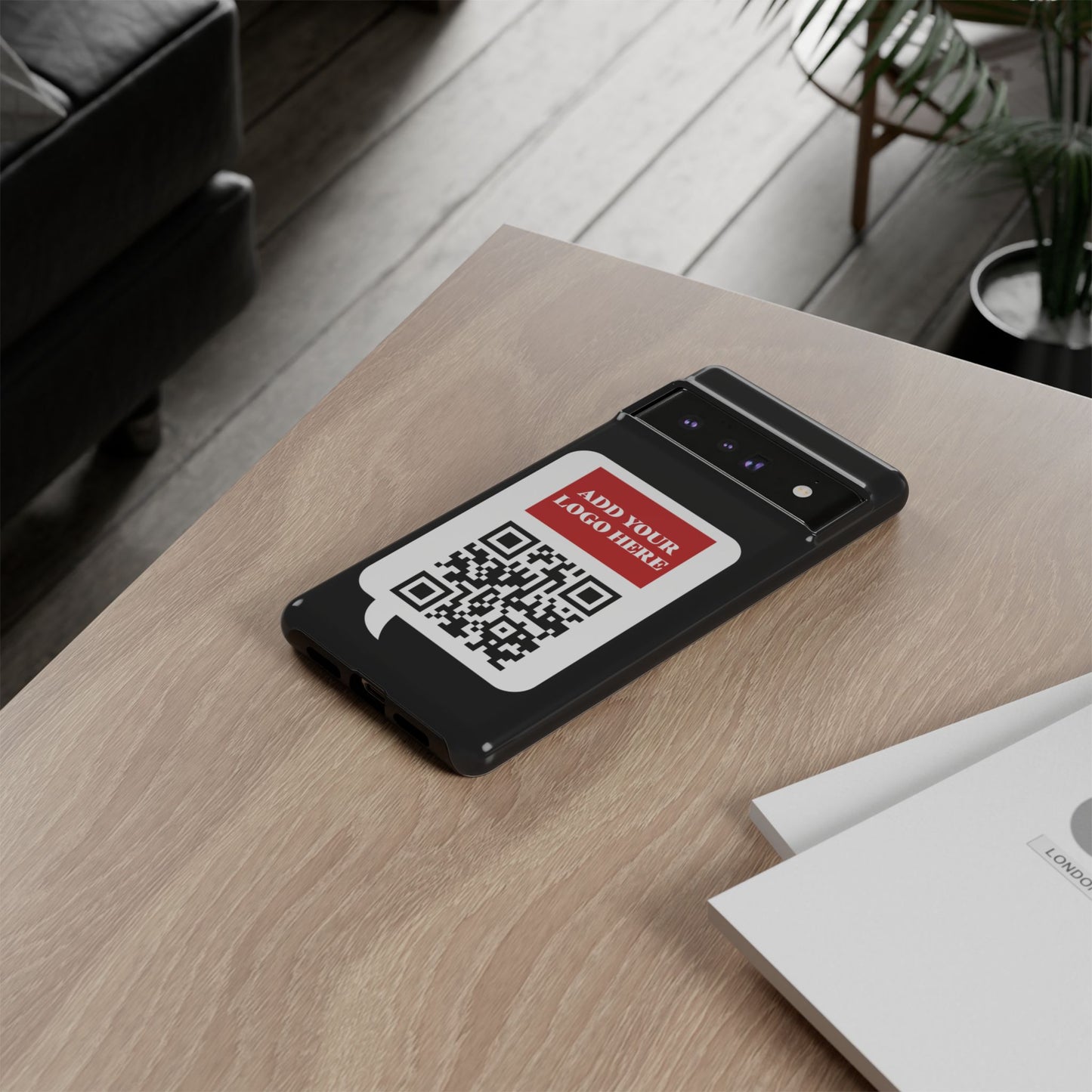 Custom QR Code and Logo Tough Phone Case — Contact Case