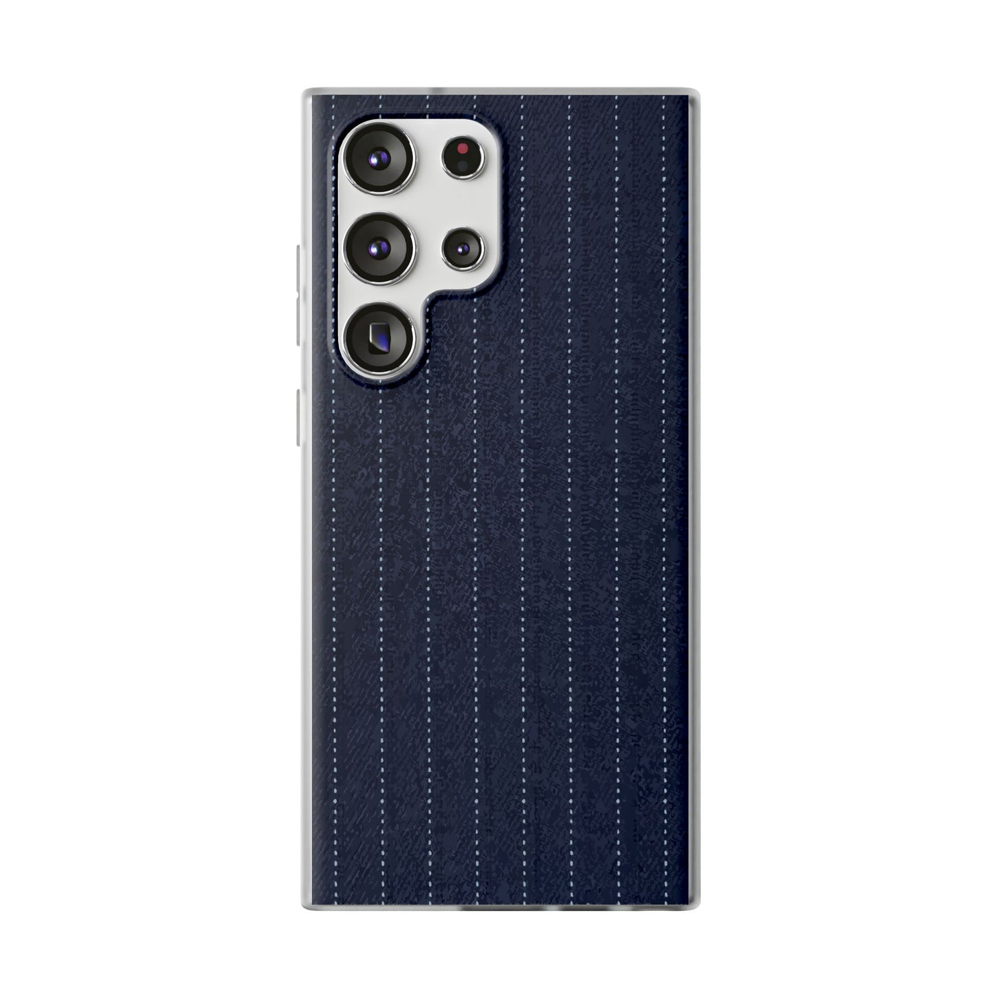 Navy Pinstripe Flexi Phone Case for Apple iPhone, Samsung Galaxy.