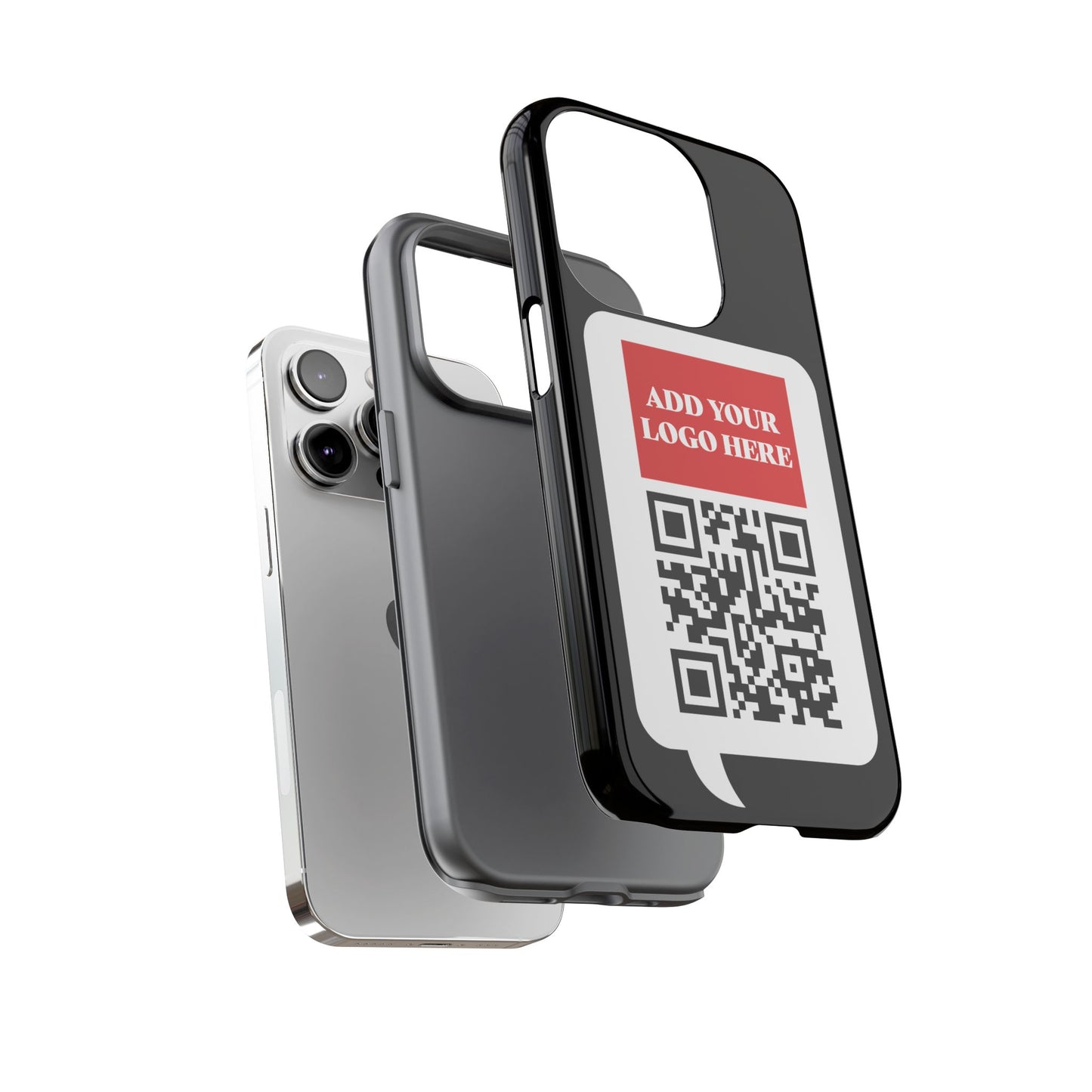 Custom QR Code and Logo Tough Phone Case — Contact Case