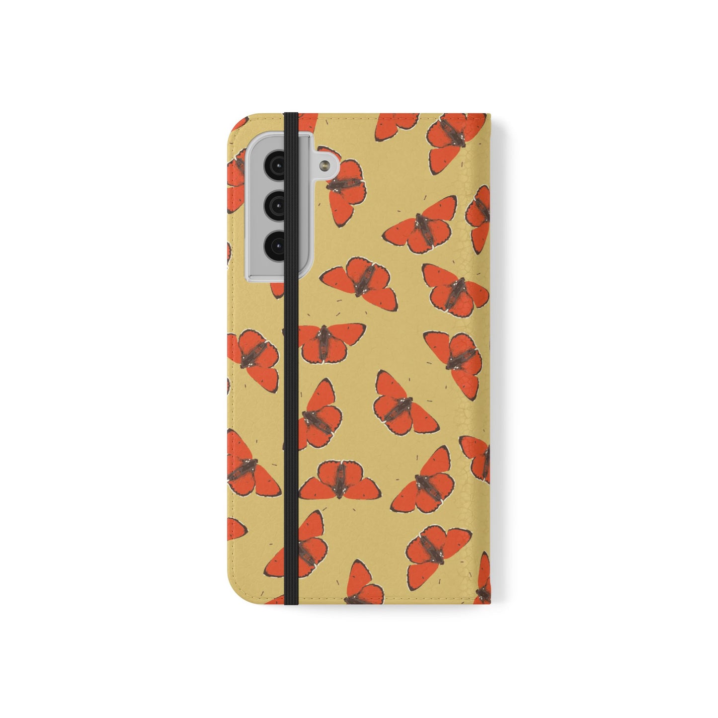 Red Butterflies Flip Phone Case — Flip Wallet Cover