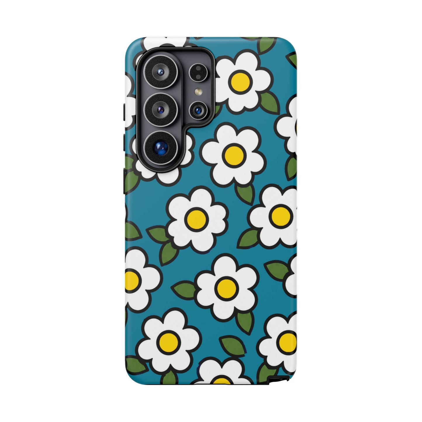 Blue Daisy Tough Phone Case — Floral Protective iPhone Cover