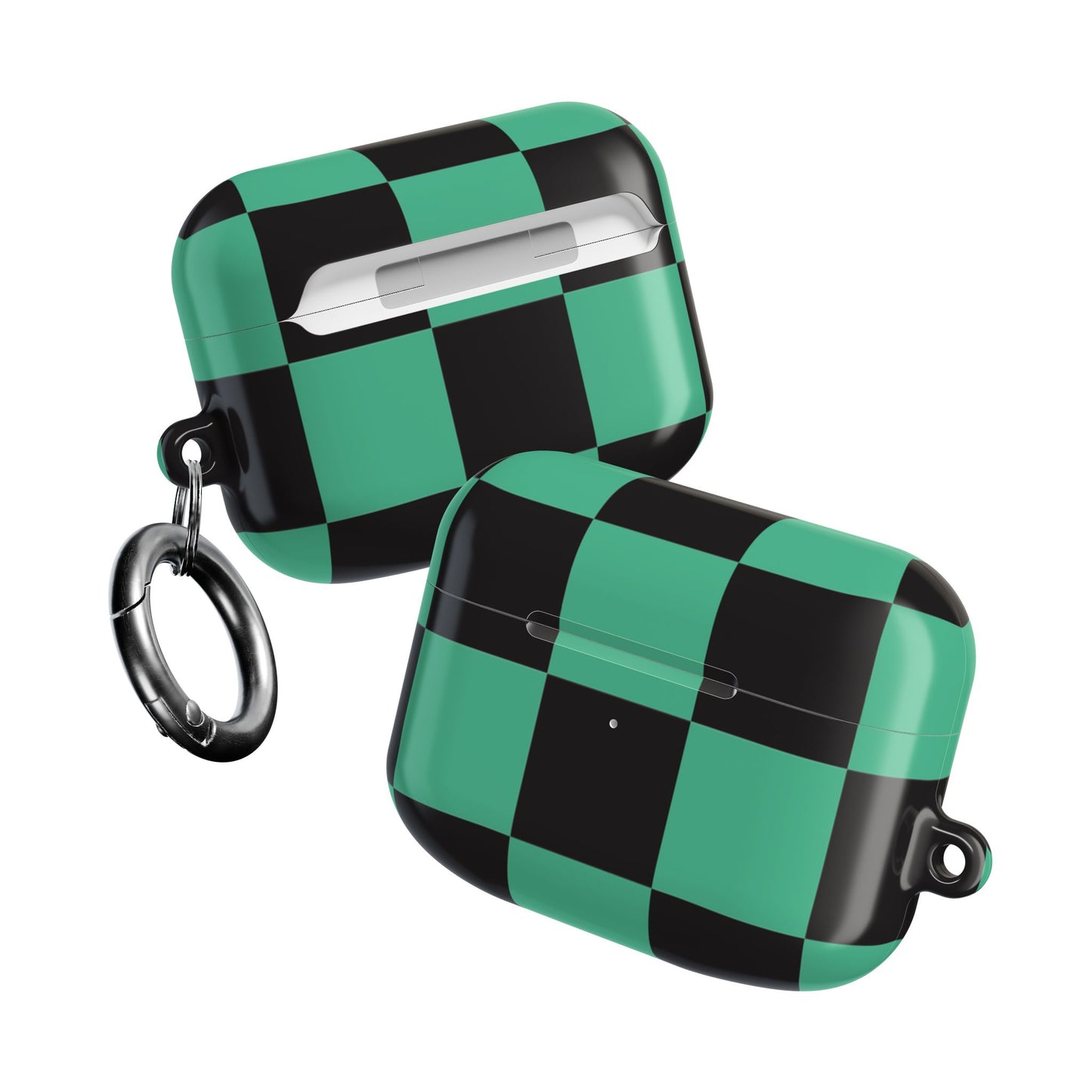 Tanjiro Green and Black Chequered AirPod Case — Protective Cover