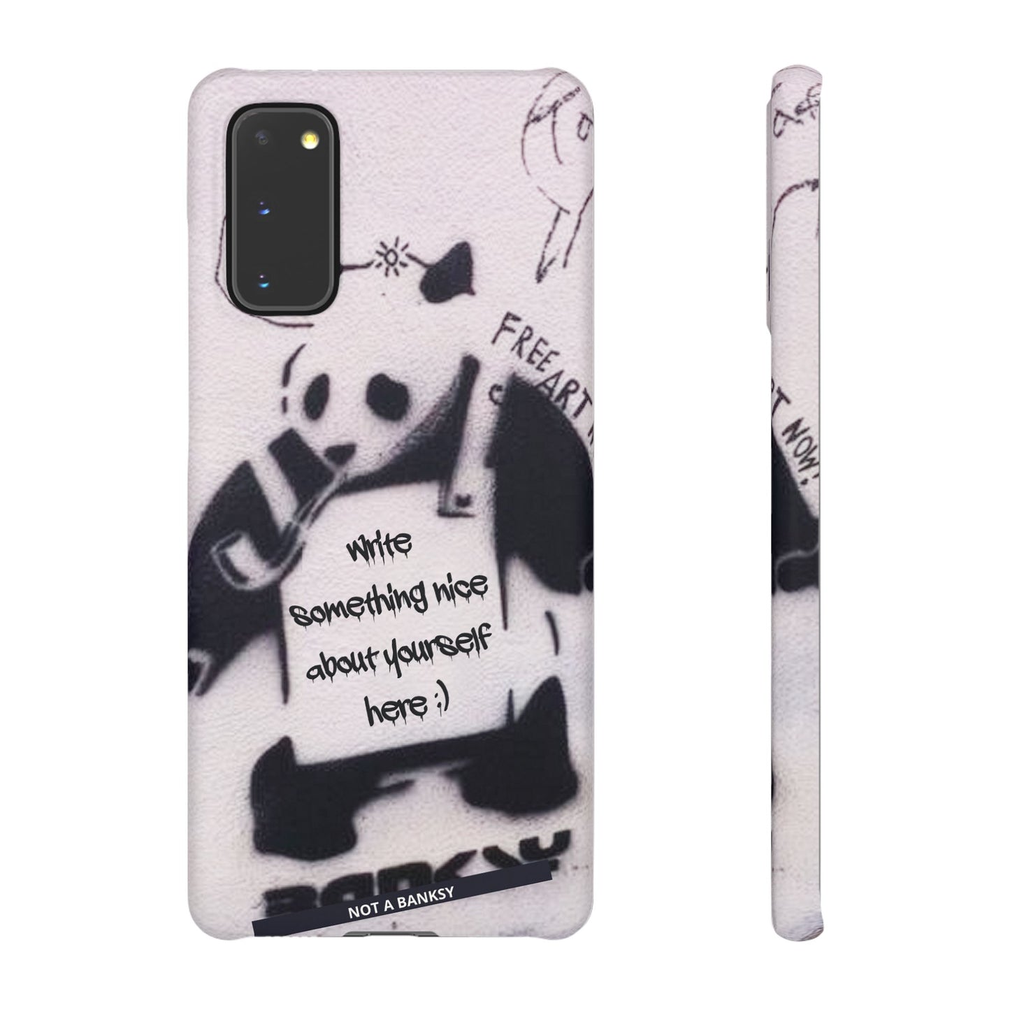 Personalised Panda Stencil Phone Case for Apple iPhone, Samsung Galaxy and Google Pixel.