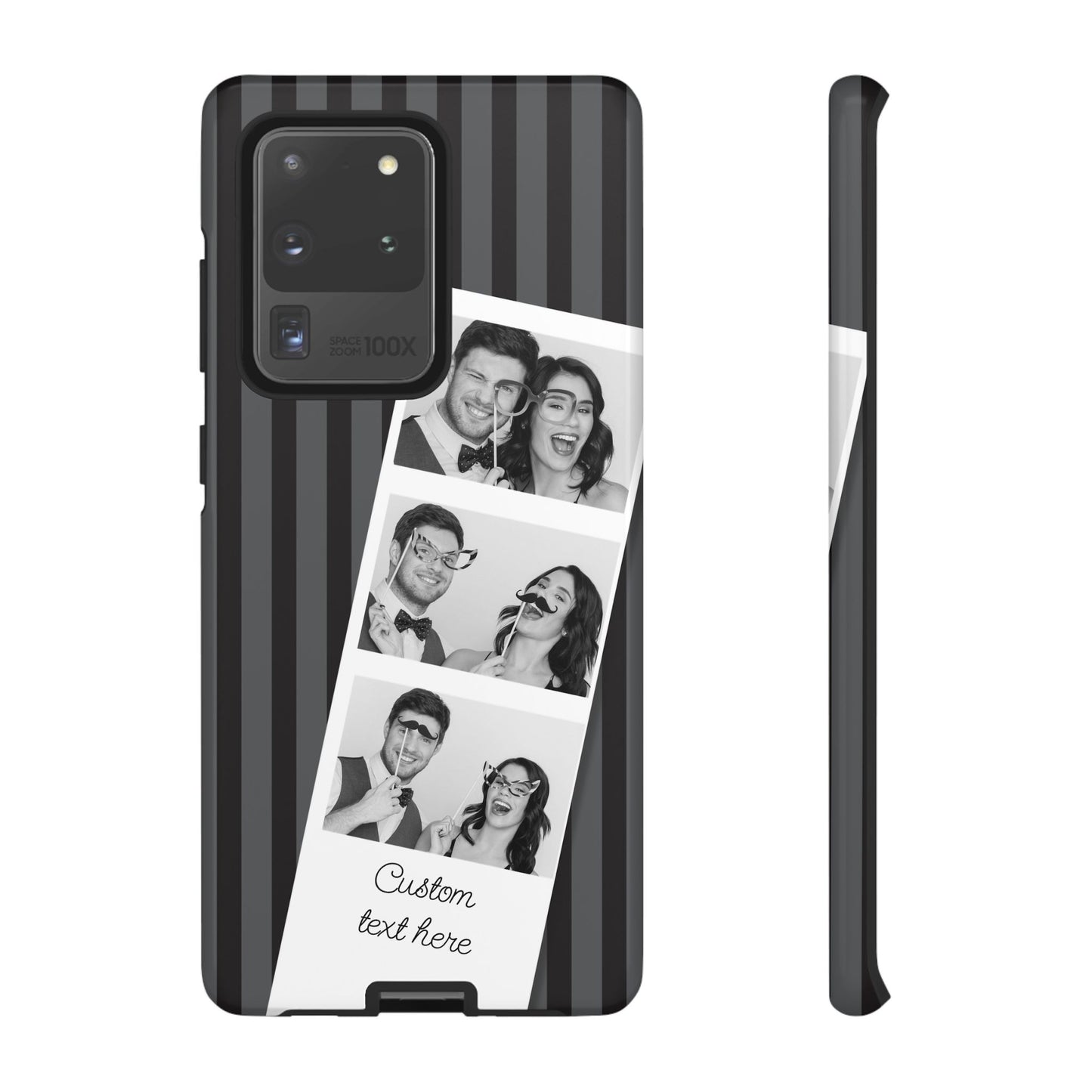 Customisable Three Image Retro Photobooth Design Tough Case for Apple iPhone, Samsung Galaxy and Google Pixel.
