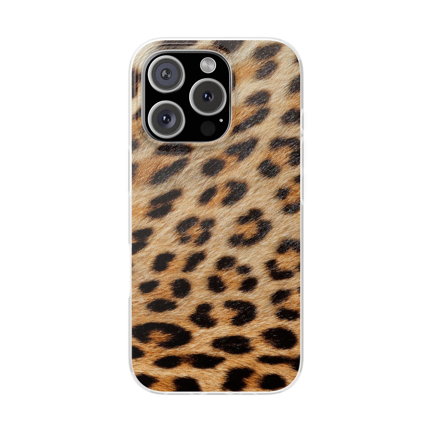 Leopard Print Flexi Phone Case — Soft-Touch Animal Print cover for Apple iPhone and Samsung Galaxy.