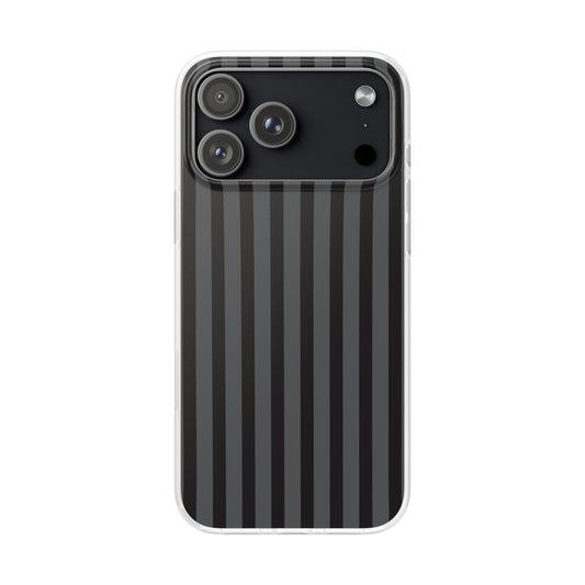 Black Stripe Flexible Phone Case for Apple iPhone, Samsung Galaxy.