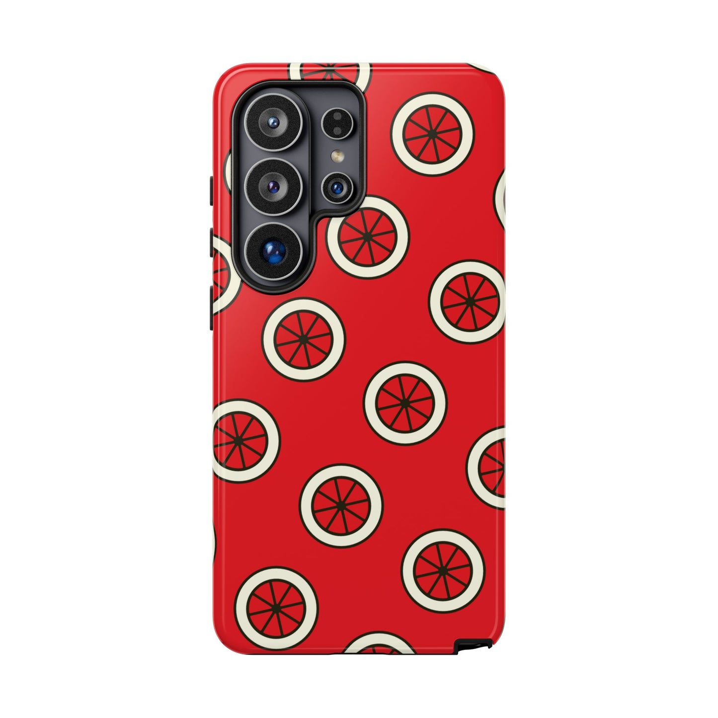 Red Citrus Pattern Phone Case — Protective Tough Phone Cover