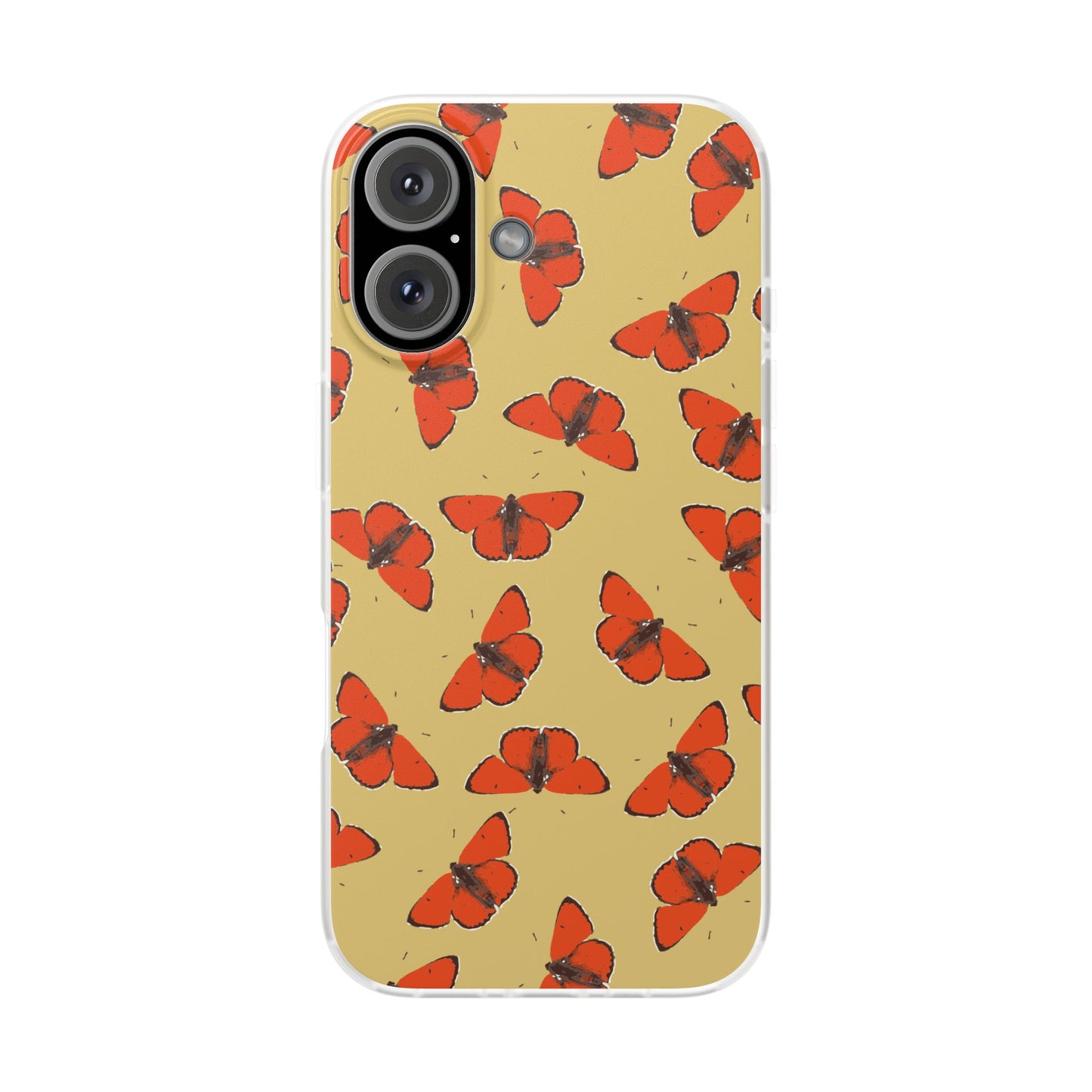 Butterfly Pattern Flexi Phone Case for Apple iPhone and Samsung Galaxy.