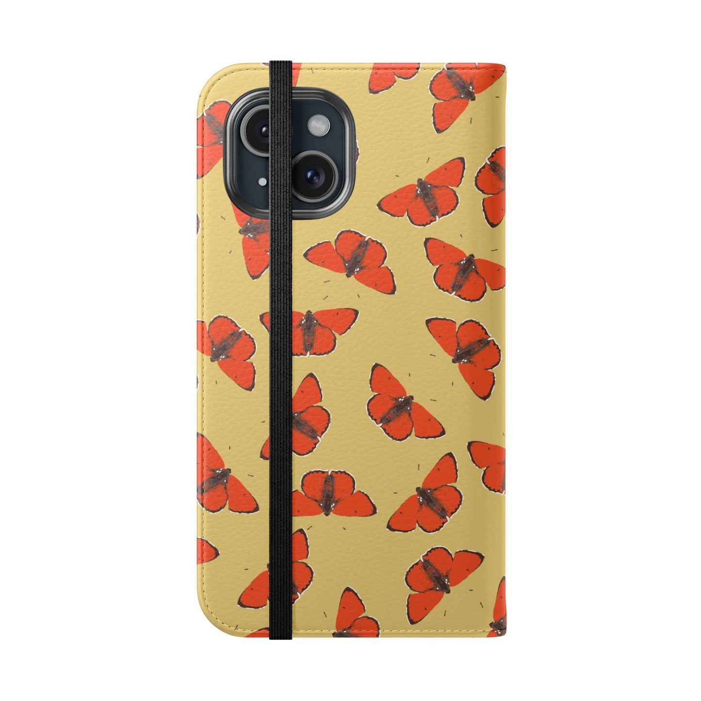 Red Butterflies Flip Phone Case — Flip Wallet Cover