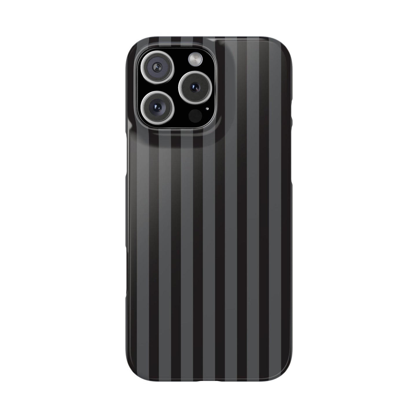 Black Vertical Stripe Snap Phone Case – Slim Protective Cover