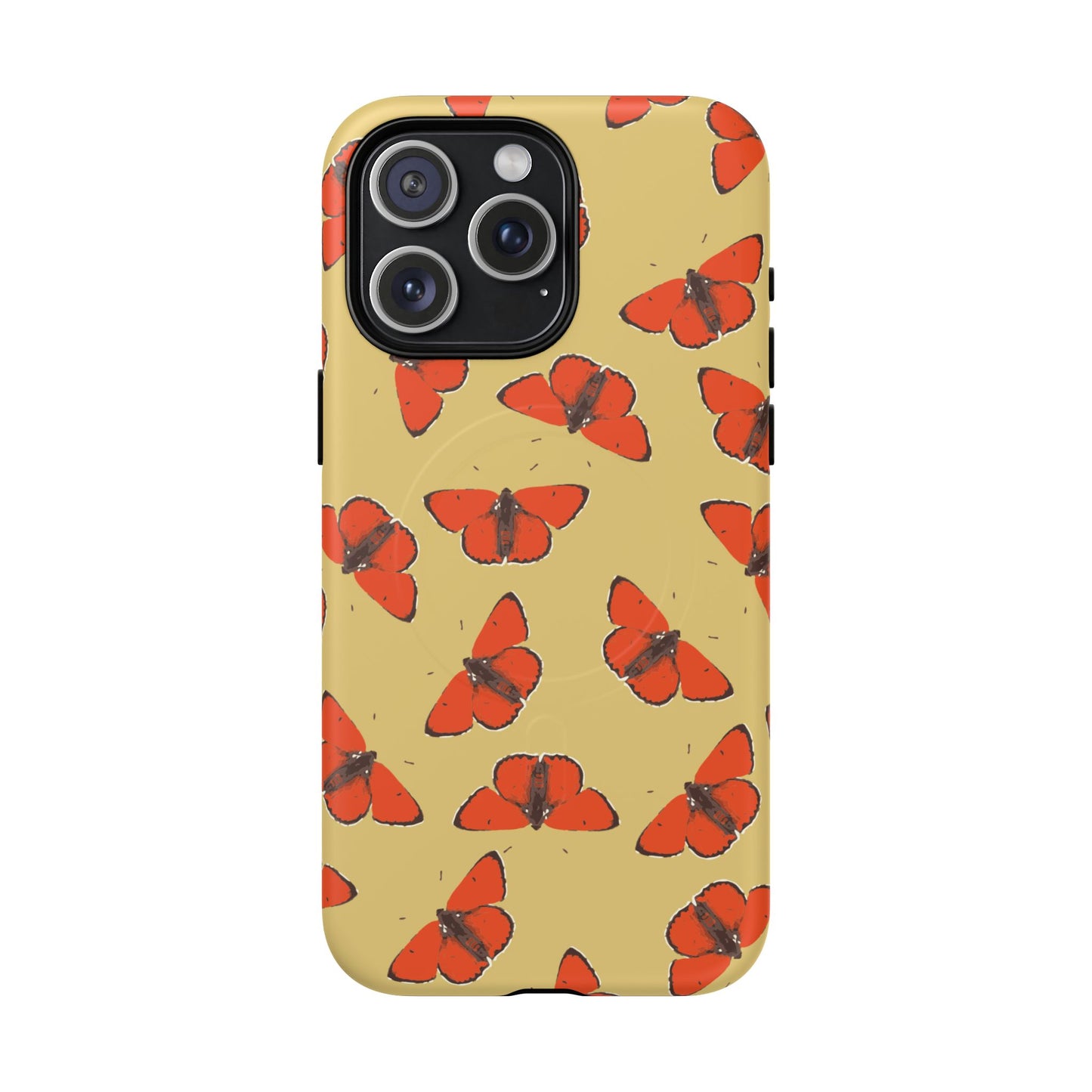 Red Butterflies Magnetic Phone Case — Tough Protective MagSafe Case