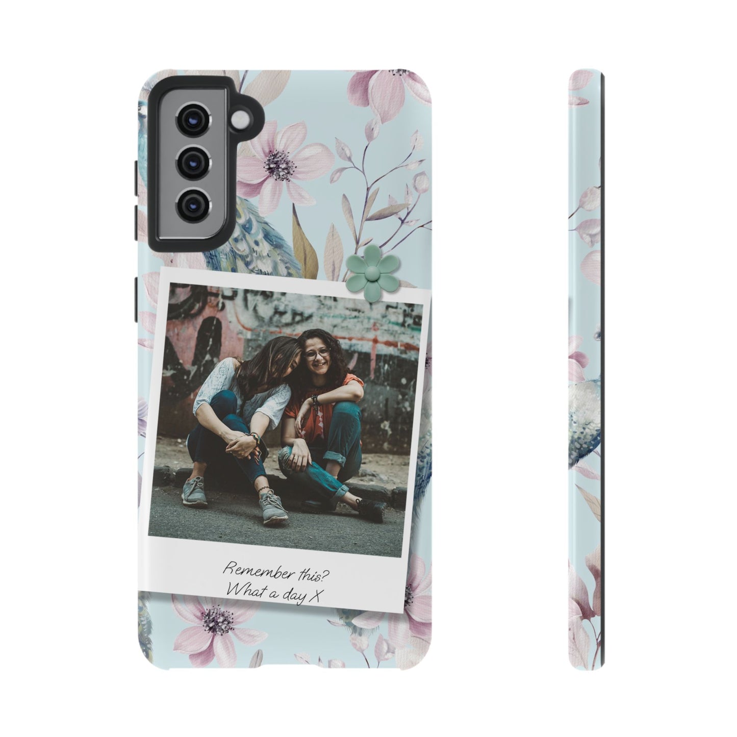 Single Image Personalised Floral Photo Tough Case for Apple iPhone, Samsung Galaxy and Google Pixel.