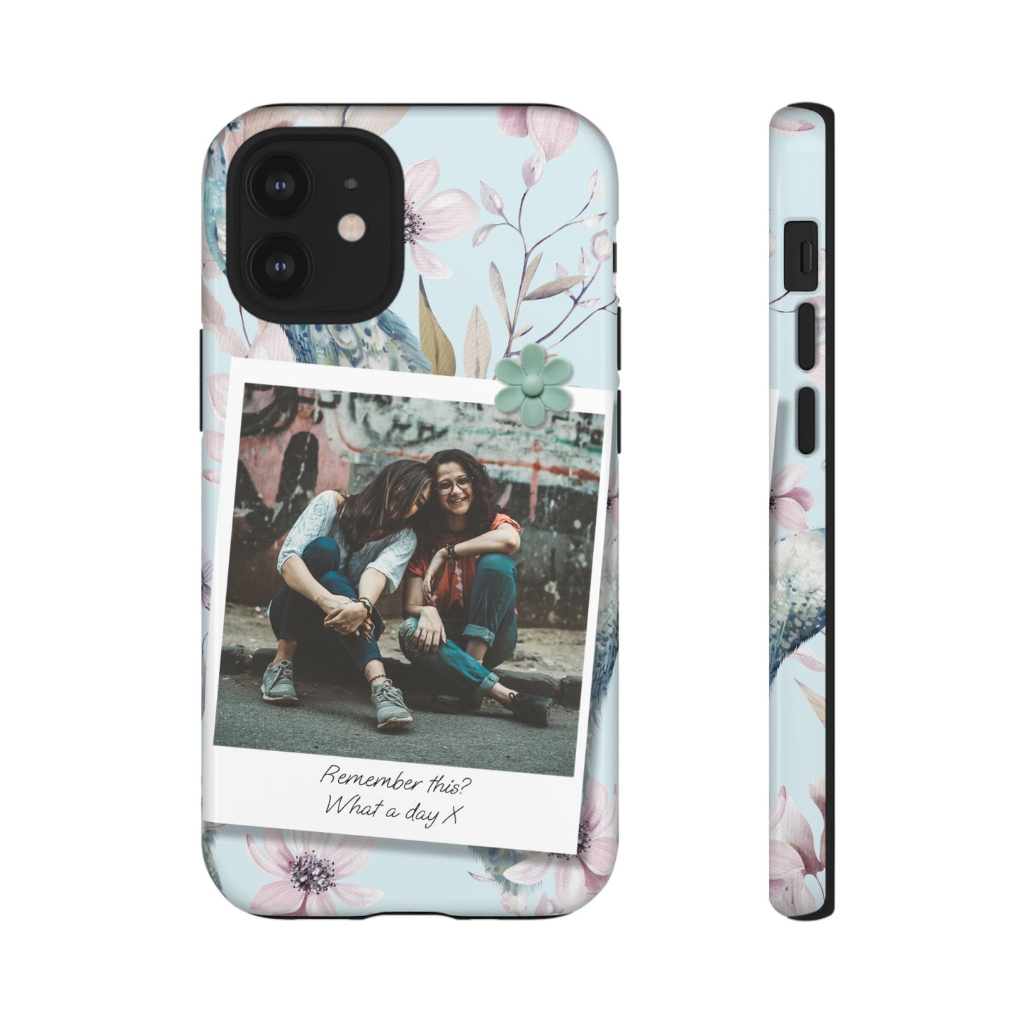 Single Image Personalised Floral Photo Tough Case for Apple iPhone, Samsung Galaxy and Google Pixel.
