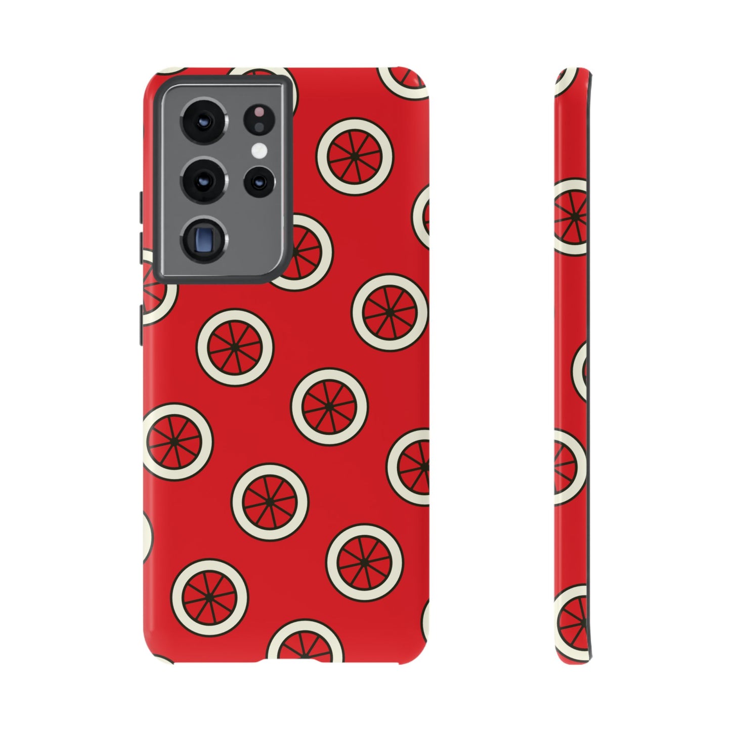 Red Citrus Pattern Phone Case — Protective Tough Phone Cover