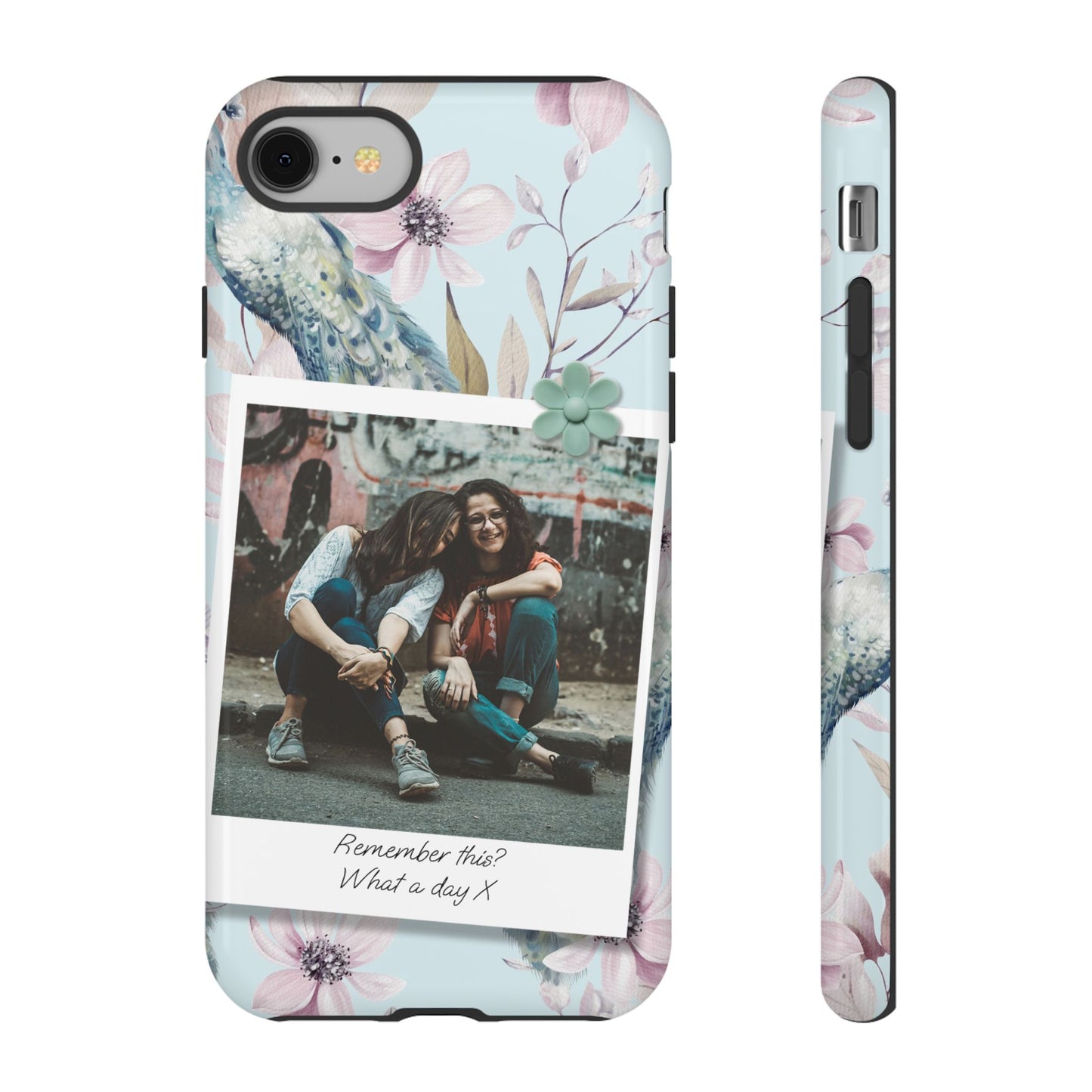Single Image Personalised Floral Photo Tough Case for Apple iPhone, Samsung Galaxy and Google Pixel.
