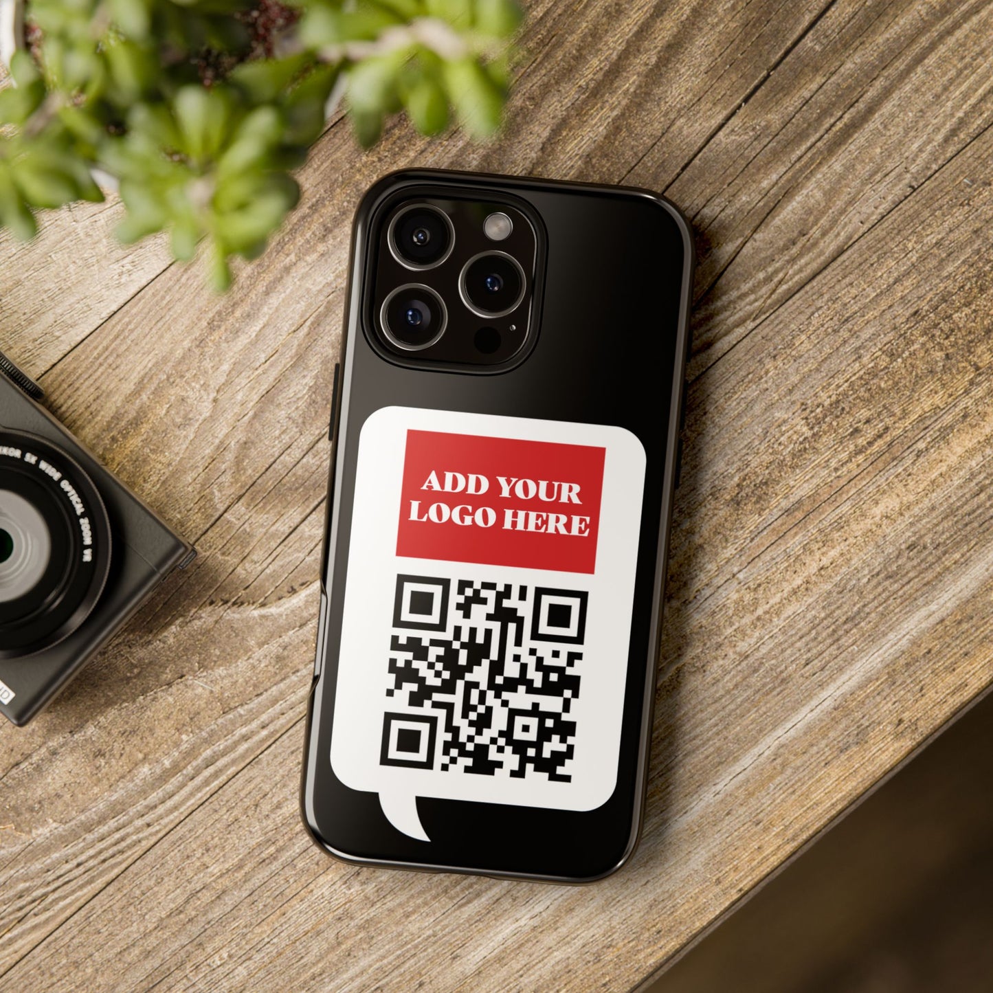 Custom QR Code and Logo Tough Phone Case — Contact Case