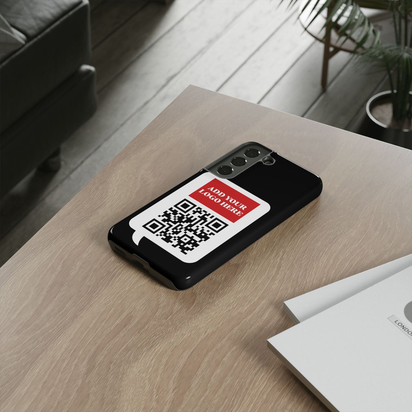 Custom QR Code and Logo Tough Phone Case — Contact Case