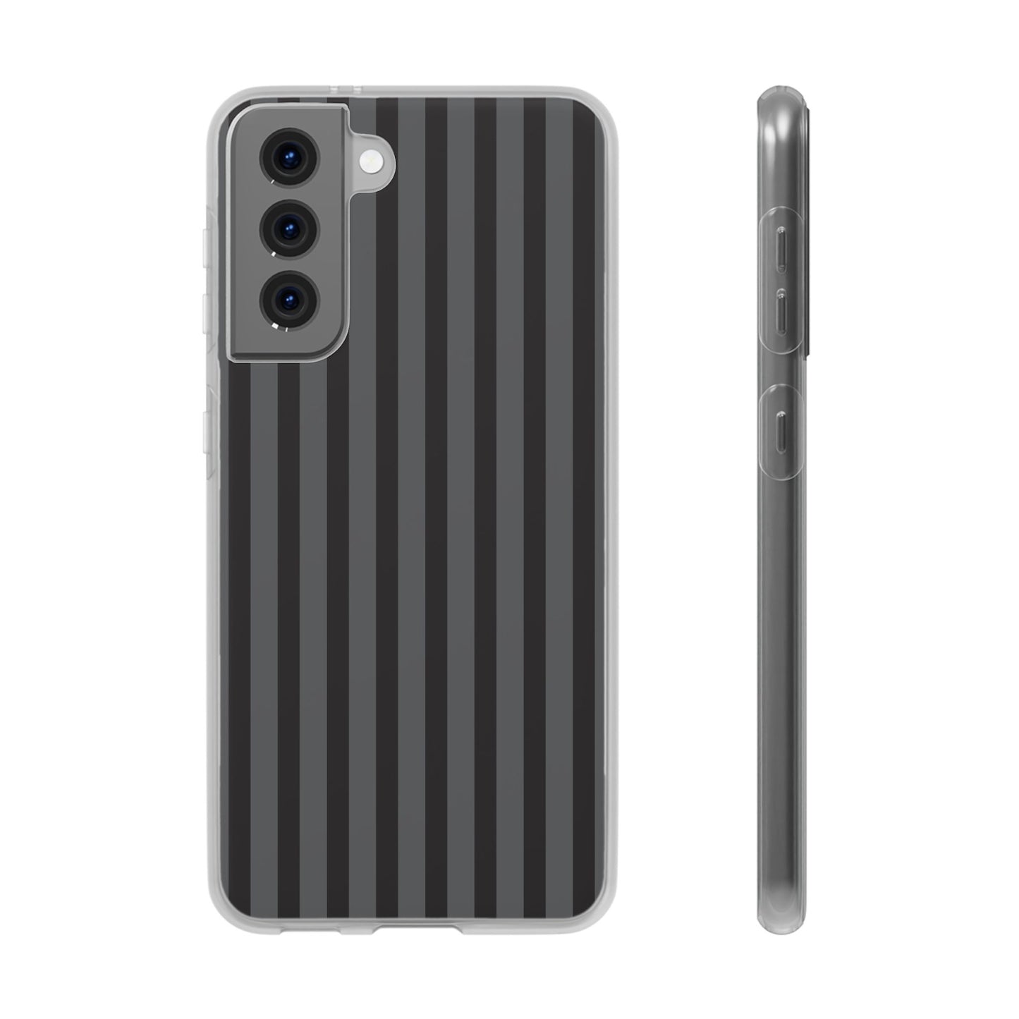 Black Stripe Flexible Phone Case for Apple iPhone, Samsung Galaxy.